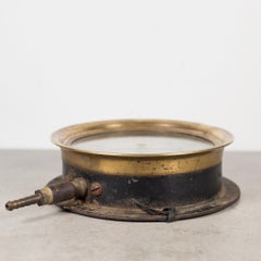 Early 20th Century Brass and Steel Pressure Gauge, circa 1920