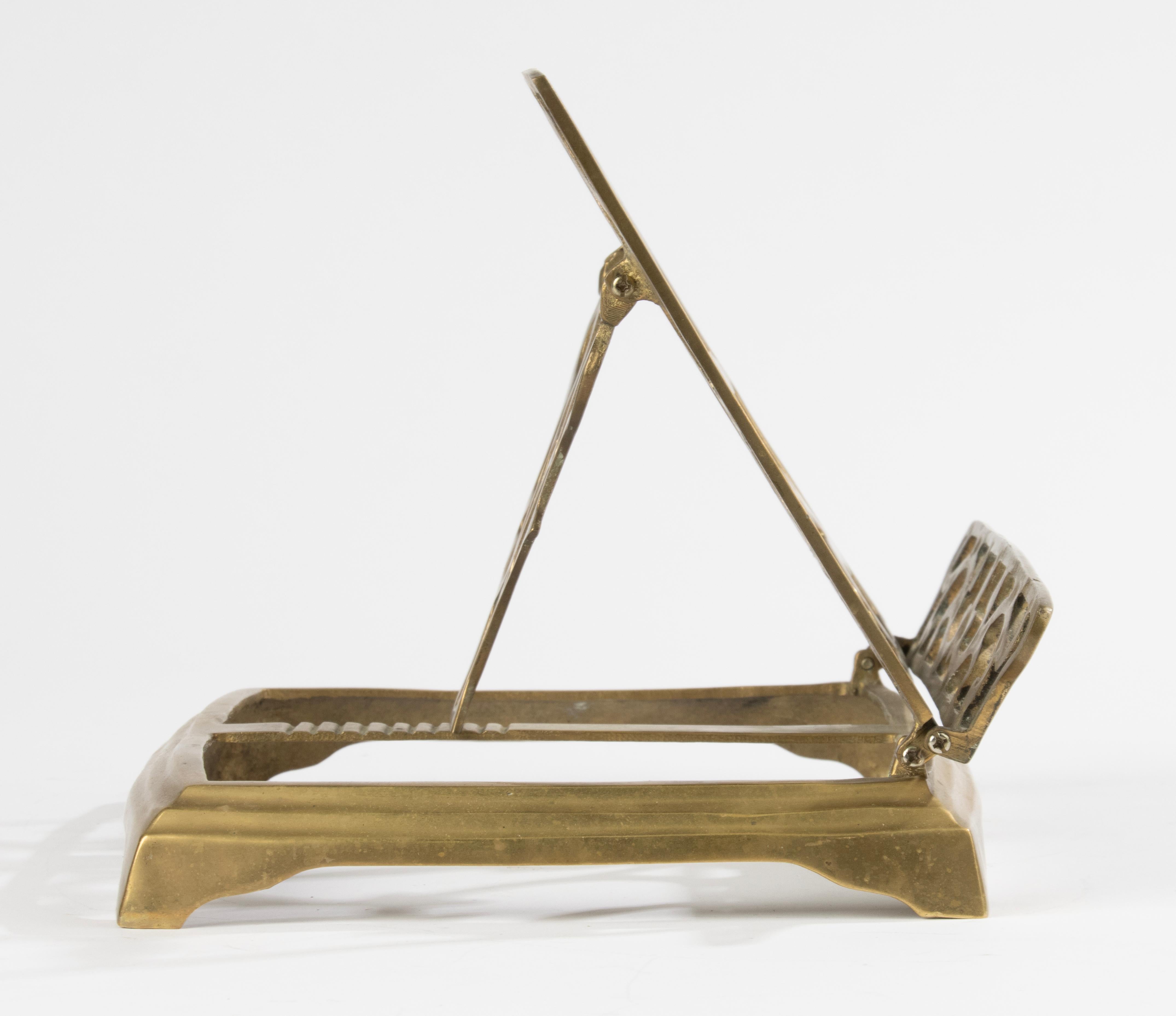 Early 20th Century Brass Book Stand 6