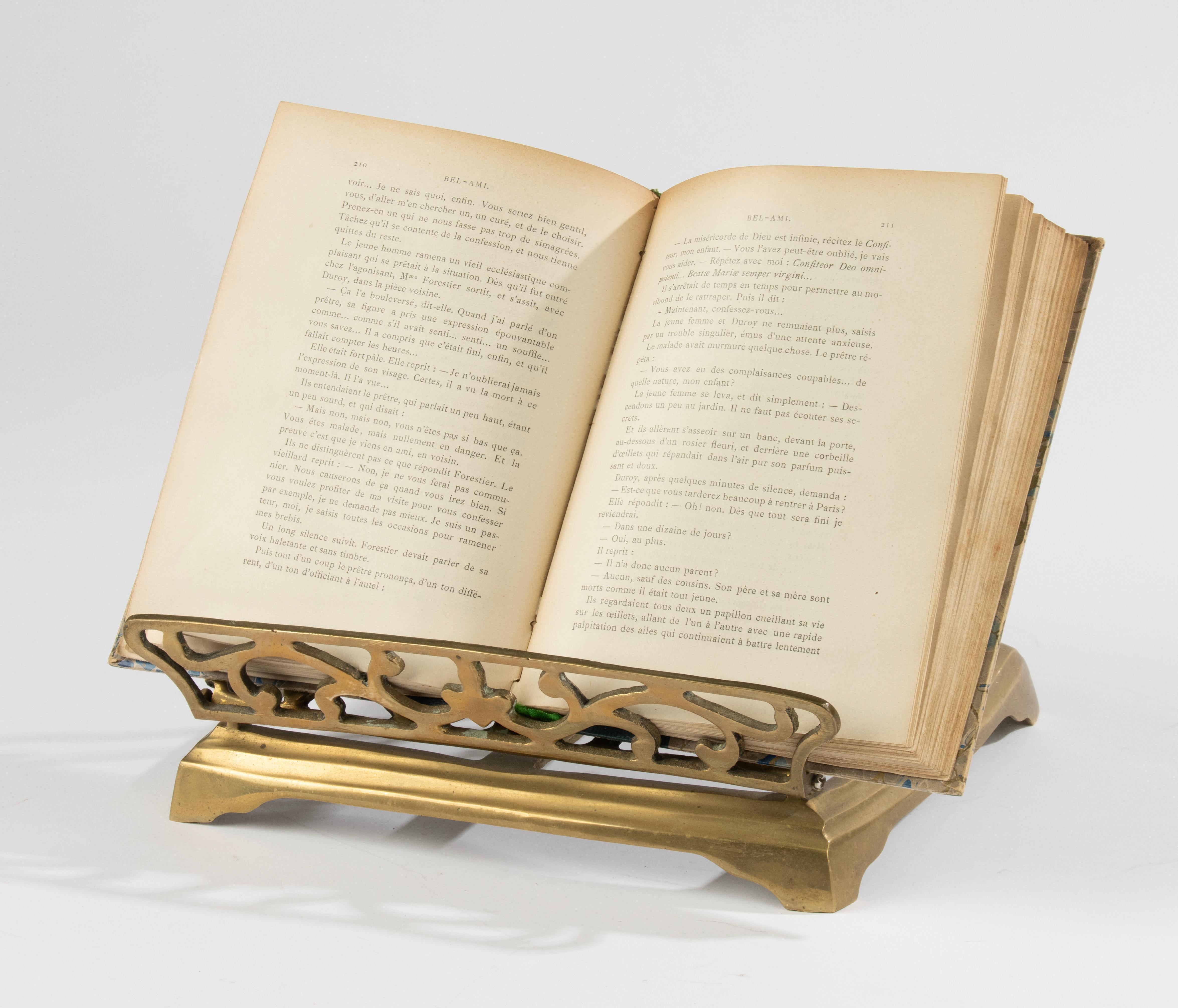 Hand-Crafted Early 20th Century Brass Book Stand