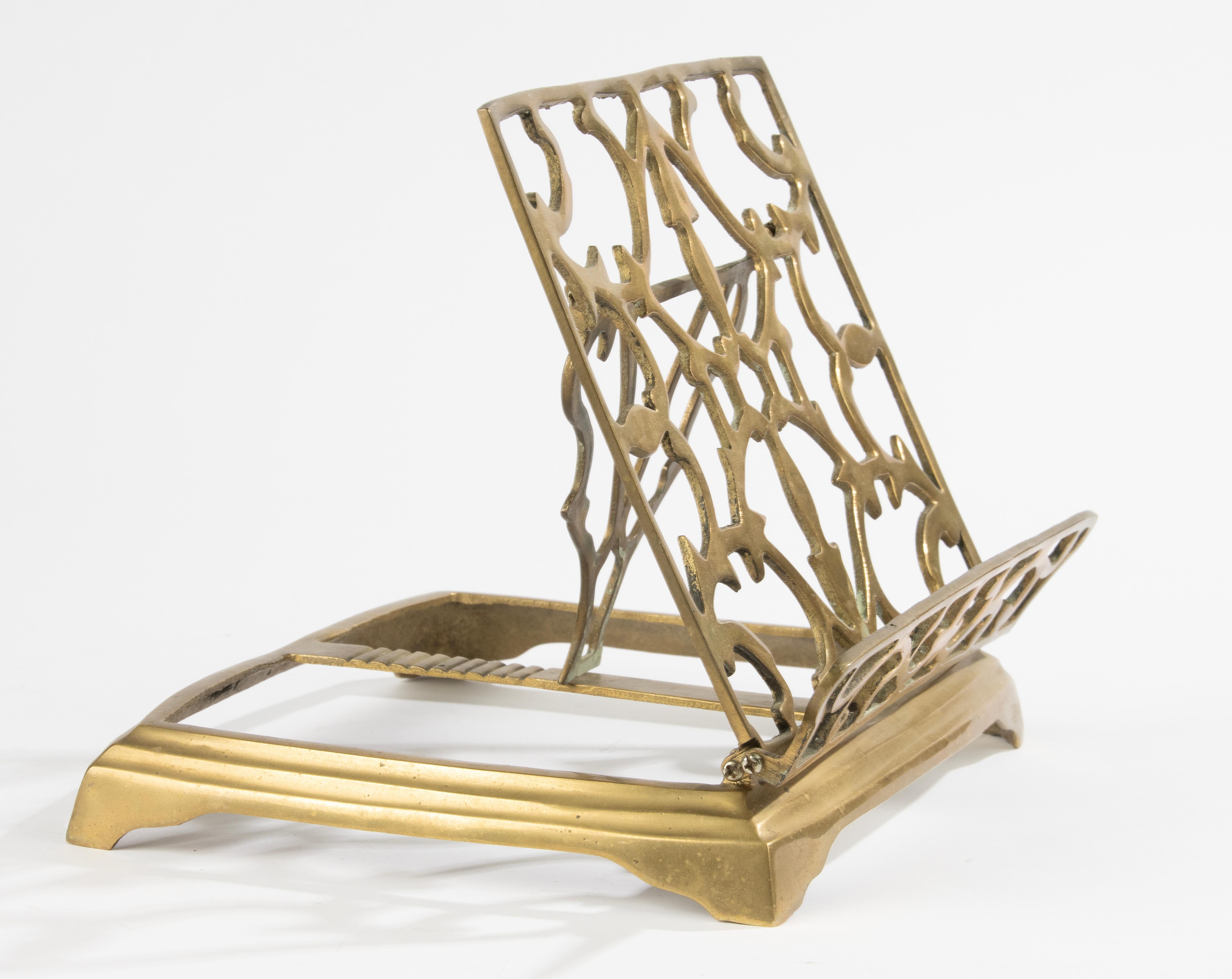 Early 20th Century Brass Book Stand 2