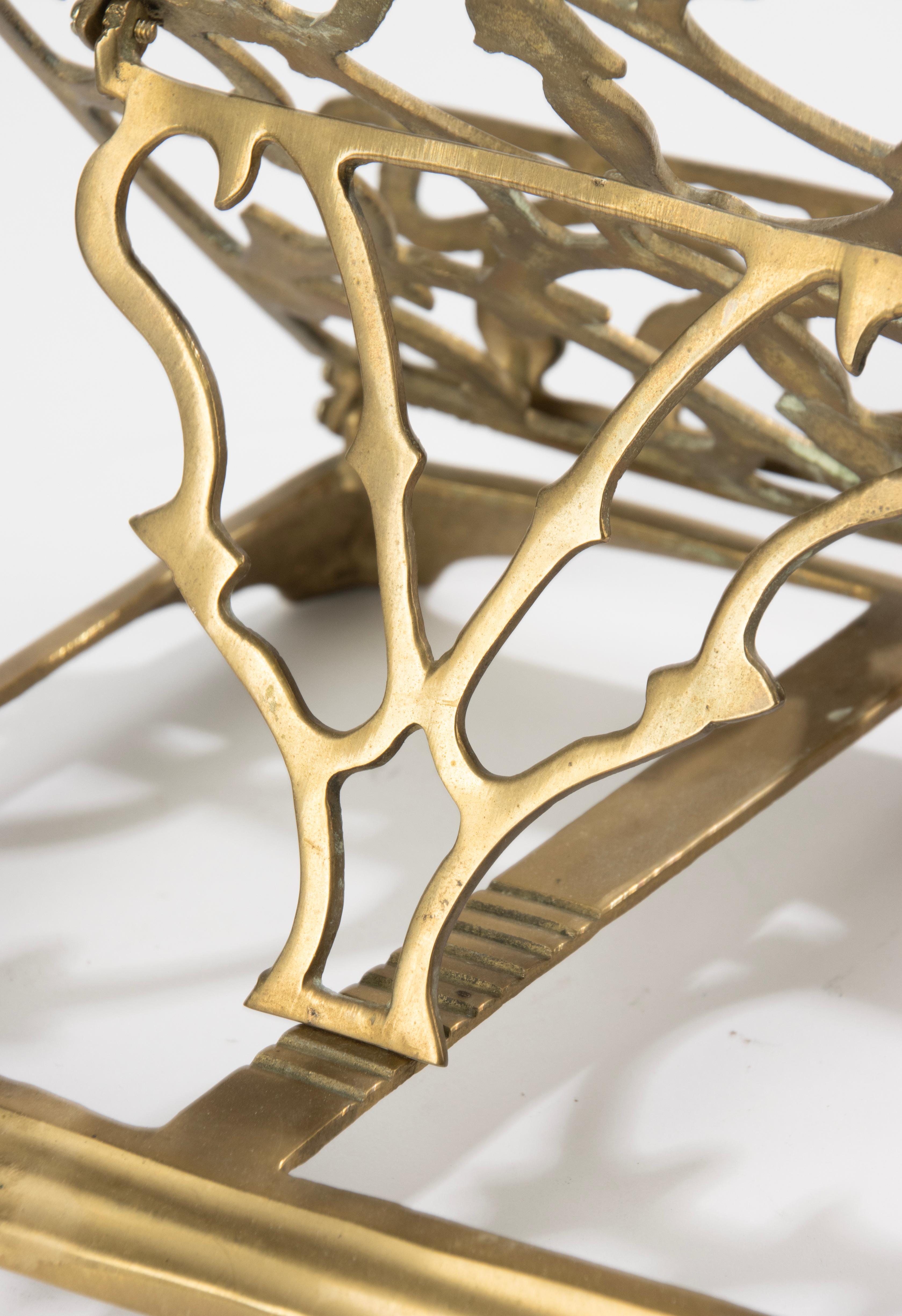 Early 20th Century Brass Book Stand 3