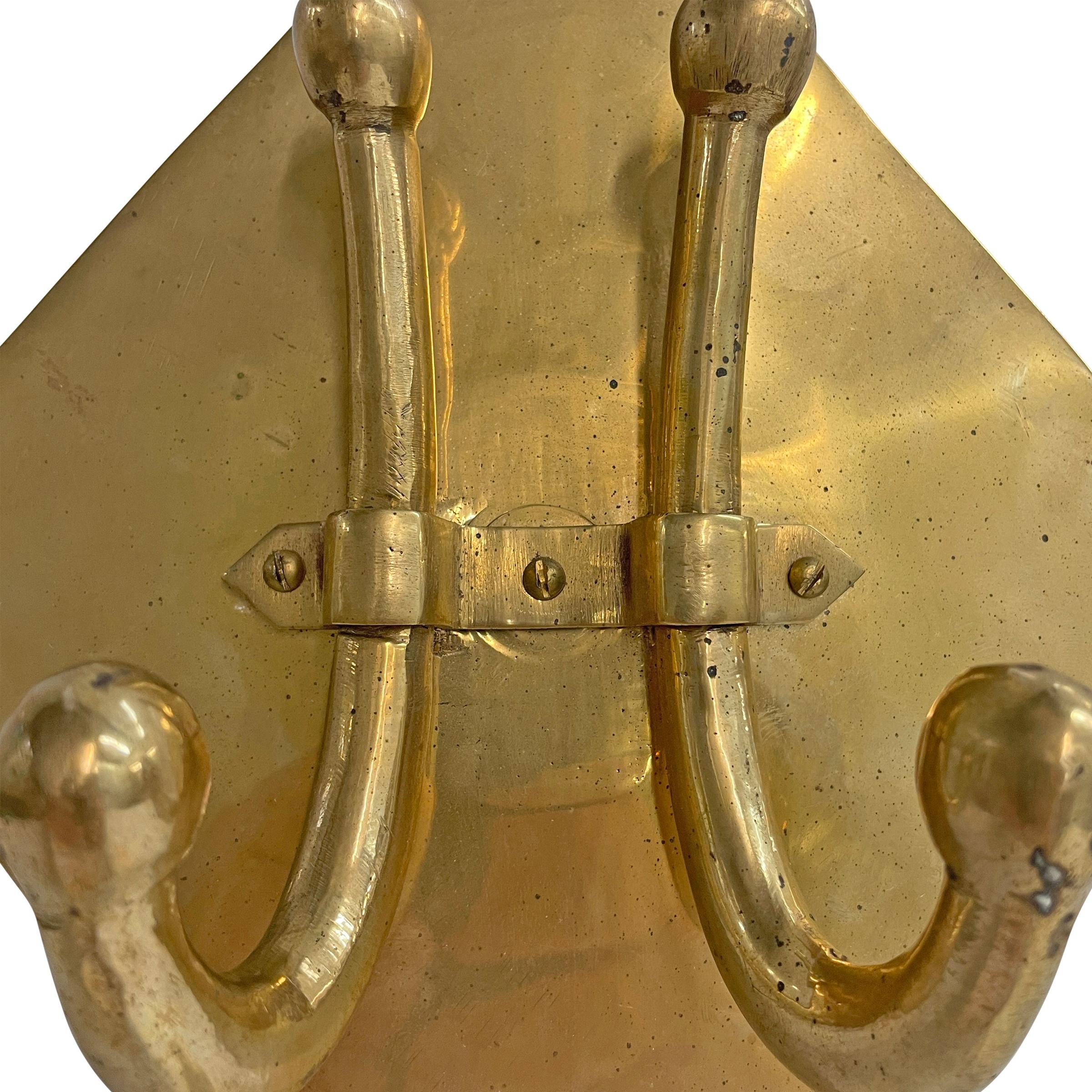 Early 20th Century Brass Coat/Hat Rack 3
