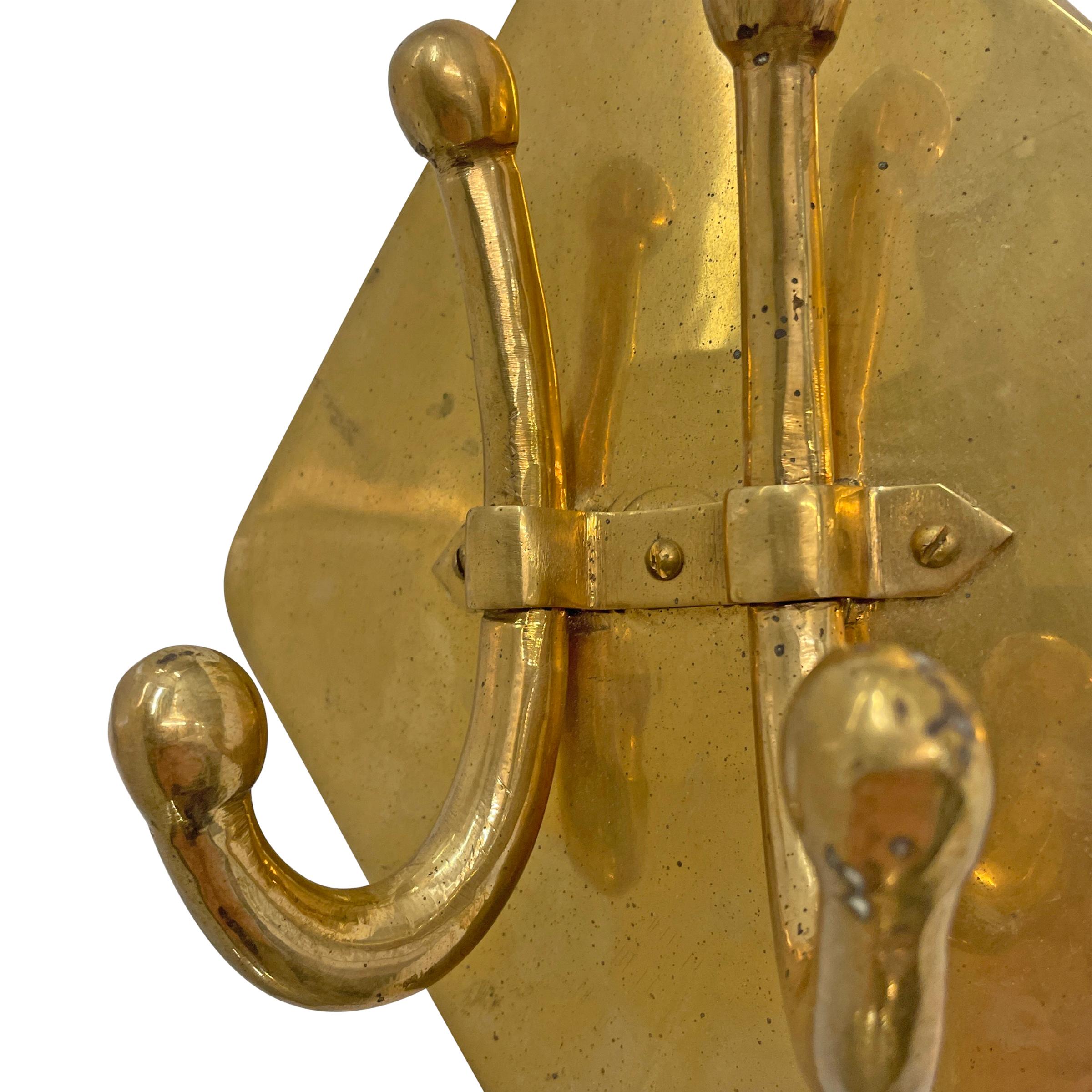 Early 20th Century Brass Coat/Hat Rack 4