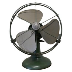 Ventilador eléctrico de latón de principios del siglo XX, por Frost & Co