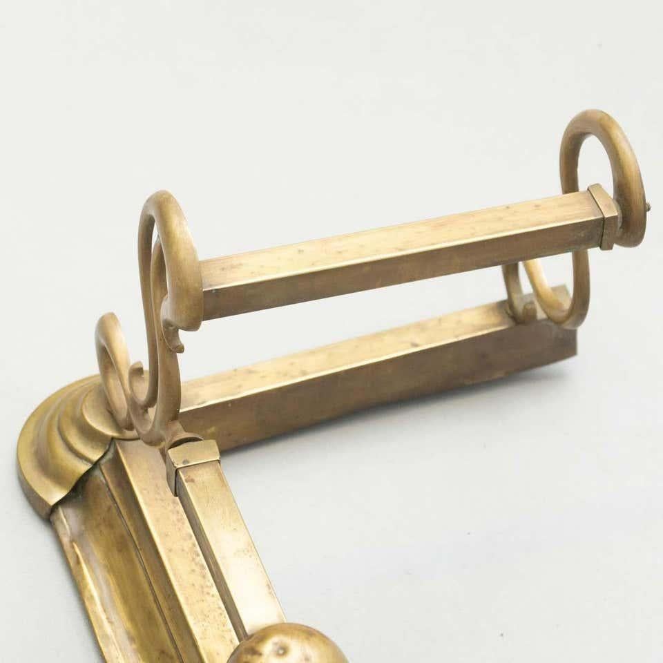 Spanish Early 20th Century Brass Fireplace Trim For Sale
