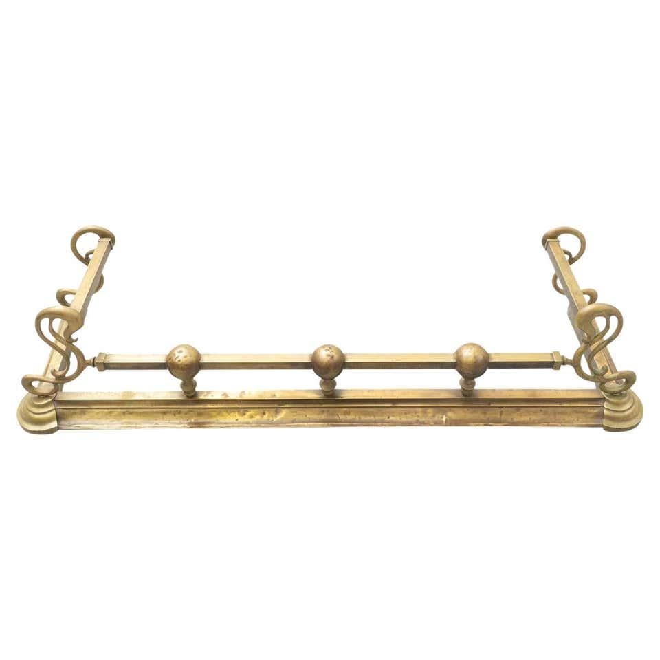 European Early 20th Century Brass Fireplace Trim For Sale
