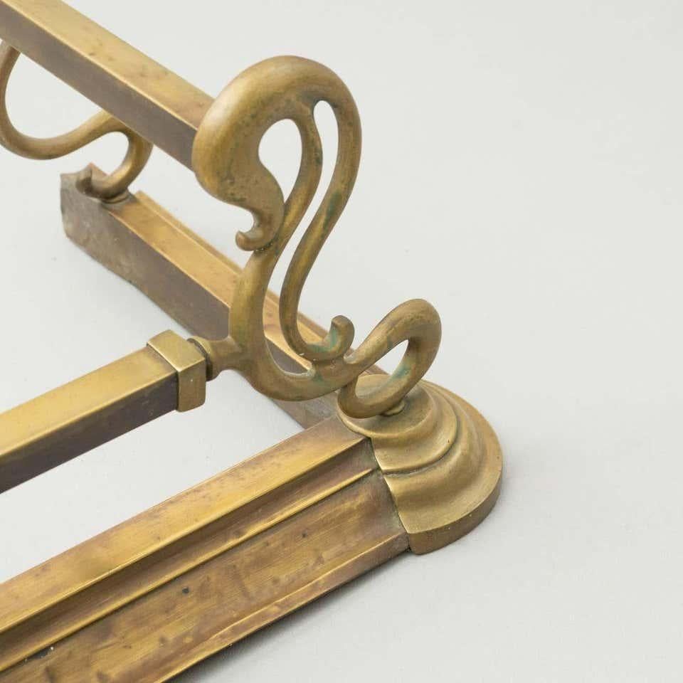 Metal Early 20th Century Brass Fireplace Trim For Sale