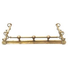 Antique Early 20th Century Brass Fireplace Trim