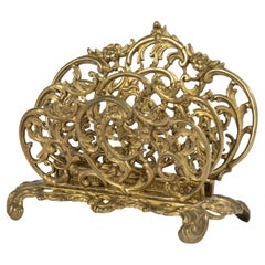 Early 20th Century Brass Letter Rack 