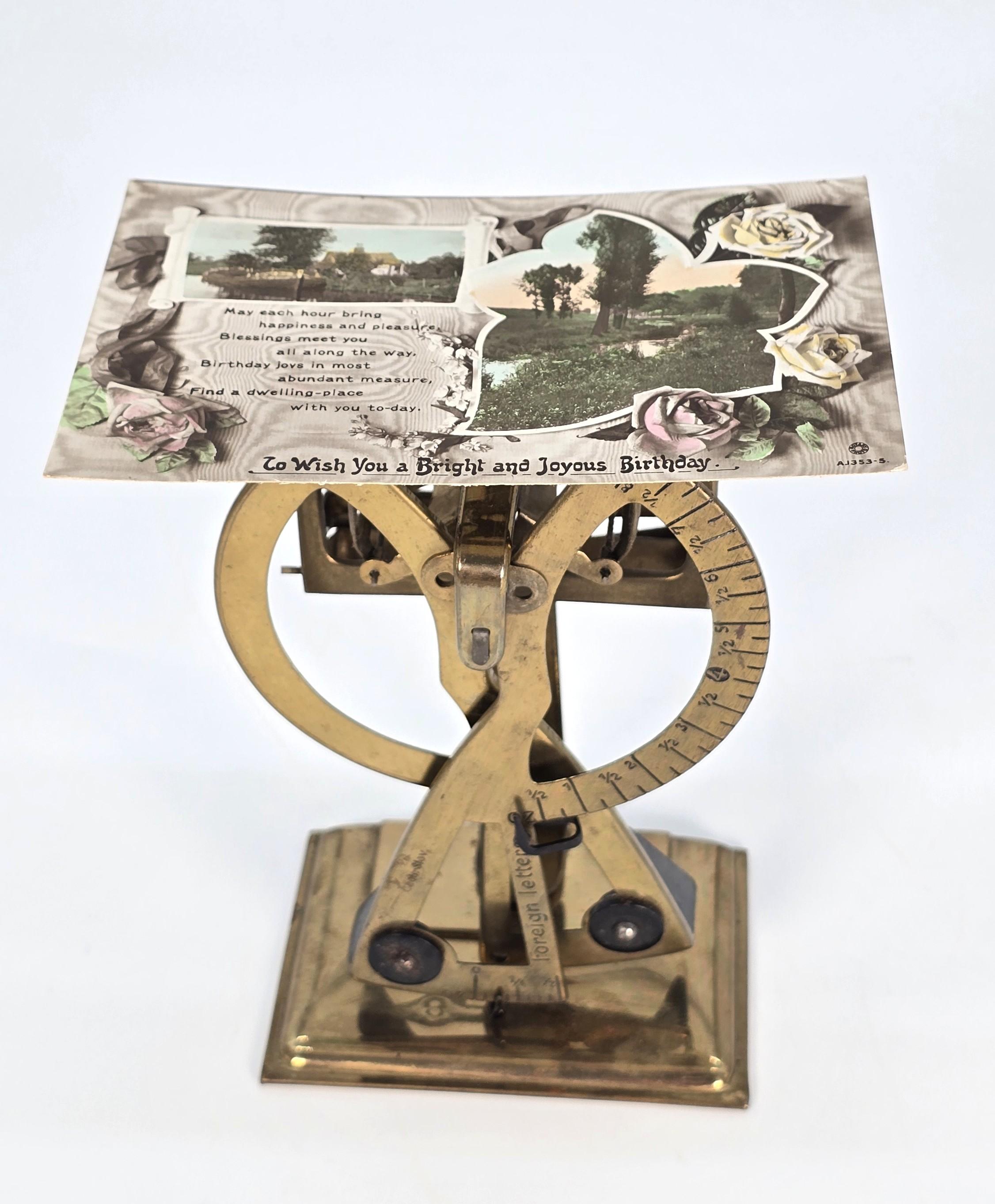 Pèse-lettres en laiton du début du 20e siècle fabriqué en Tchécoslovaquie, vers 1910 en vente 4