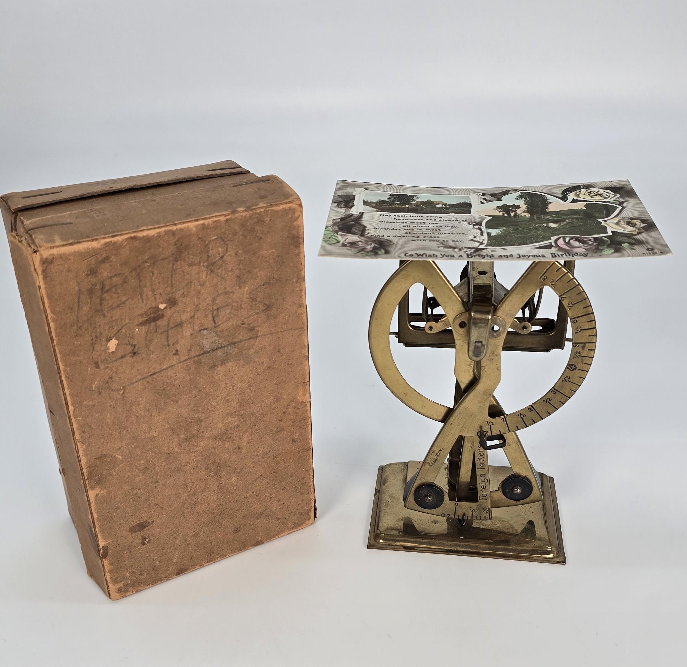 Pèse-lettres en laiton du début du 20e siècle fabriqué en Tchécoslovaquie, vers 1910 en vente 5