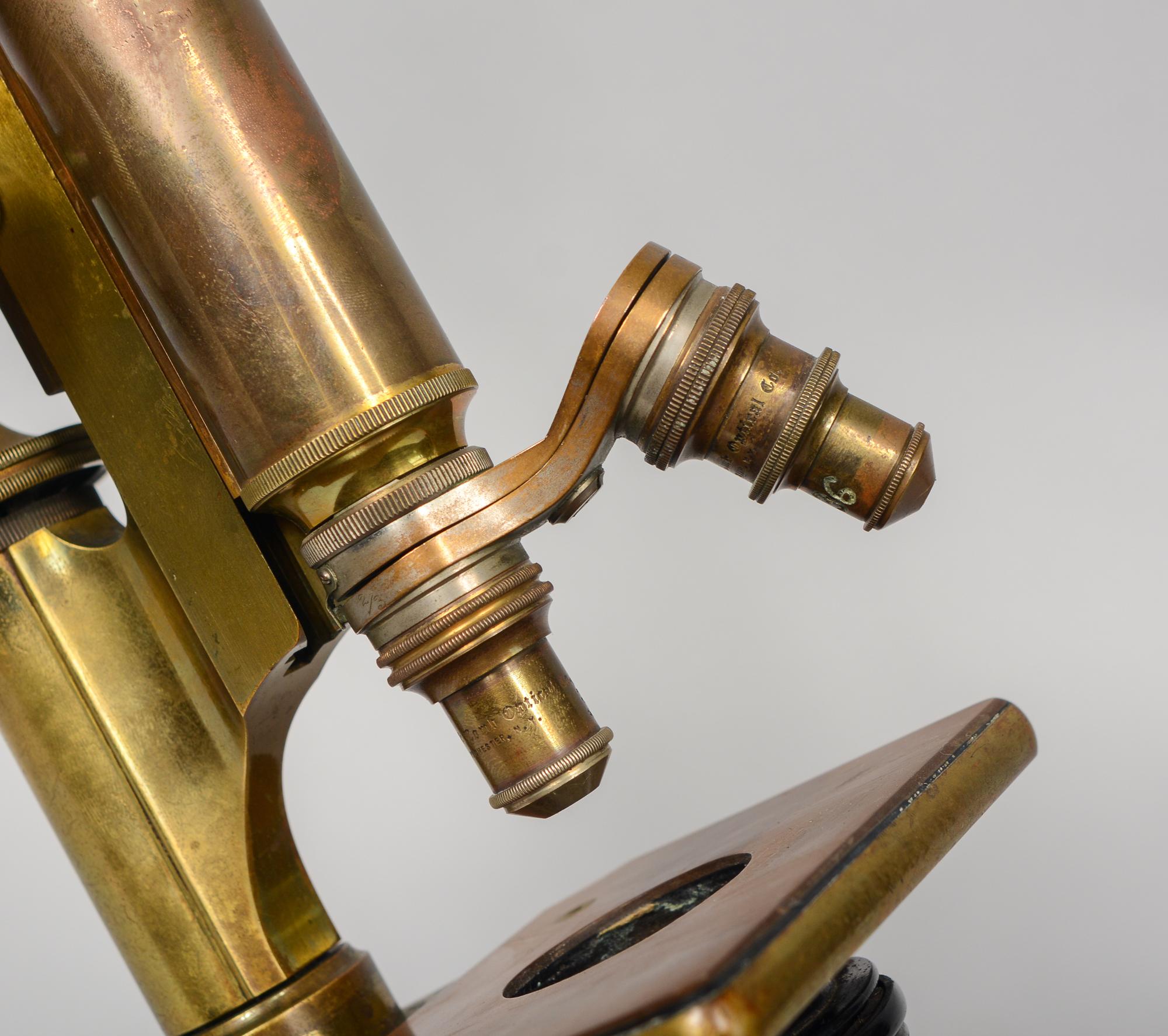 Early 20th Century Brass Microscope by Bausch and Lomb 3