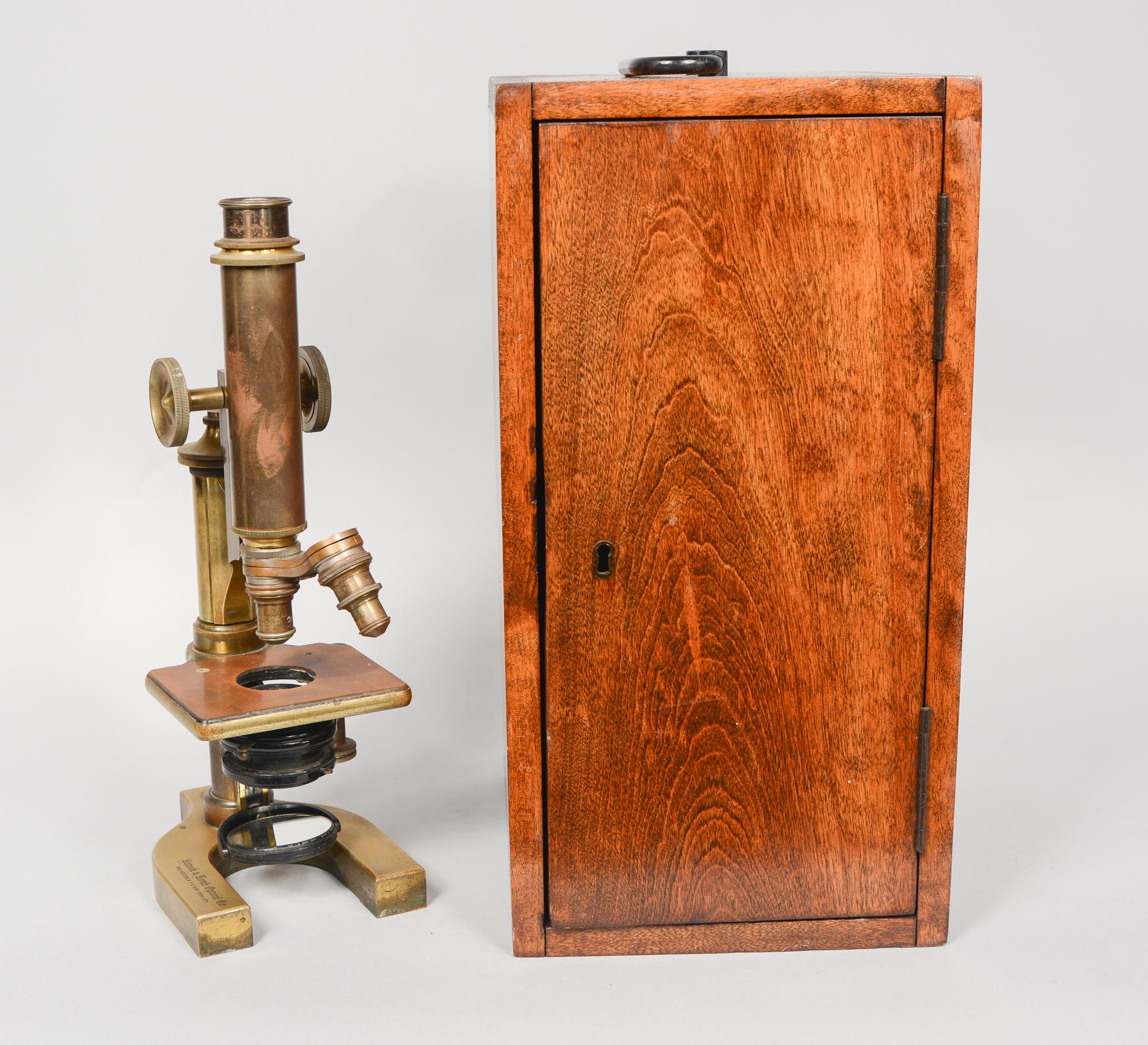 Early 20th Century Brass Microscope by Bausch and Lomb 5