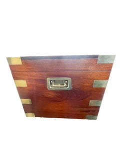 Early 20th Century Brass Mounted Mahogany Benson & Hedges Campaign Style Humidor