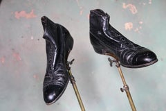 Early 20th Century Brass & Porcelain Adjustable Haberdashery Shoe Shop Stands