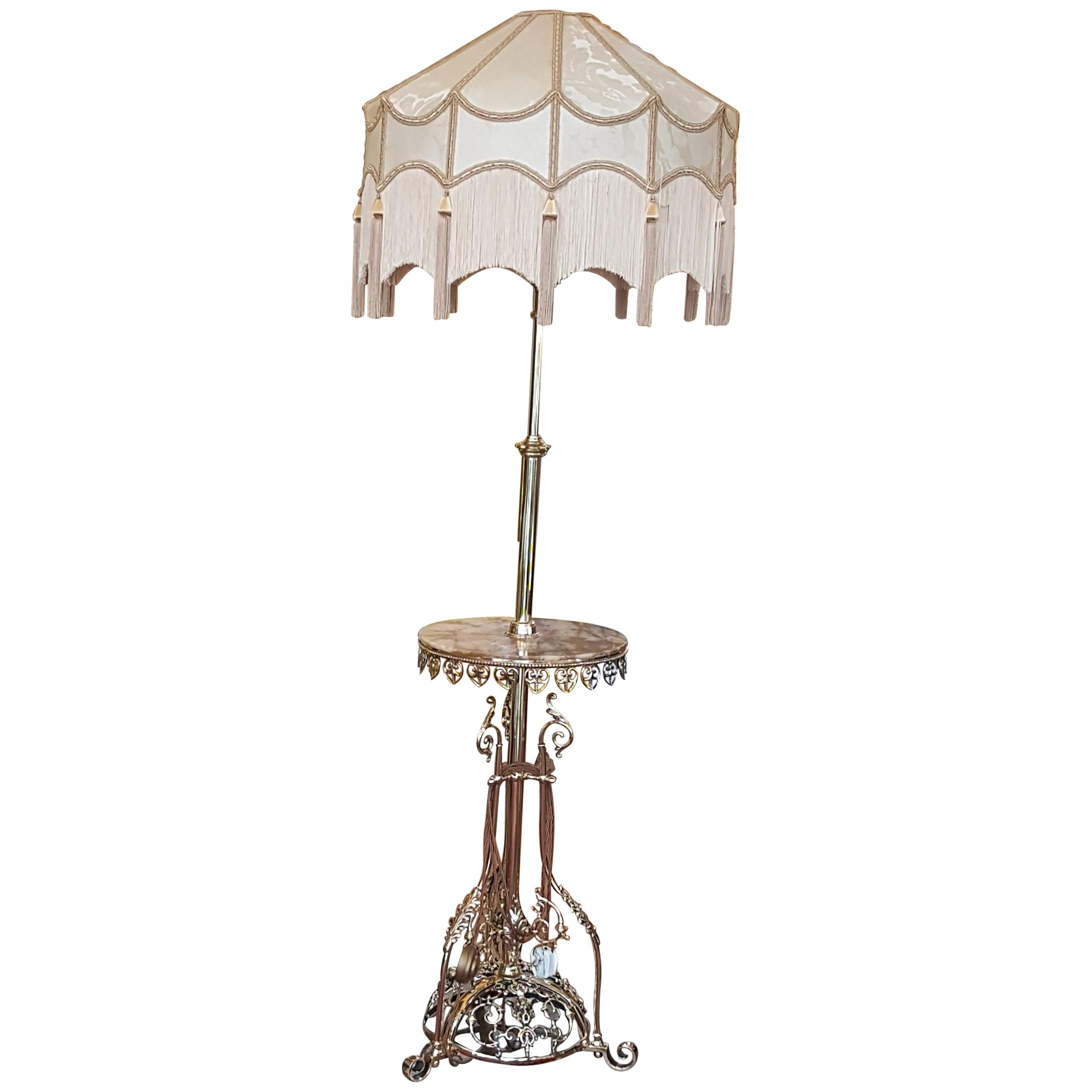 Early 20th Century Brass Steamer Standard Lamp