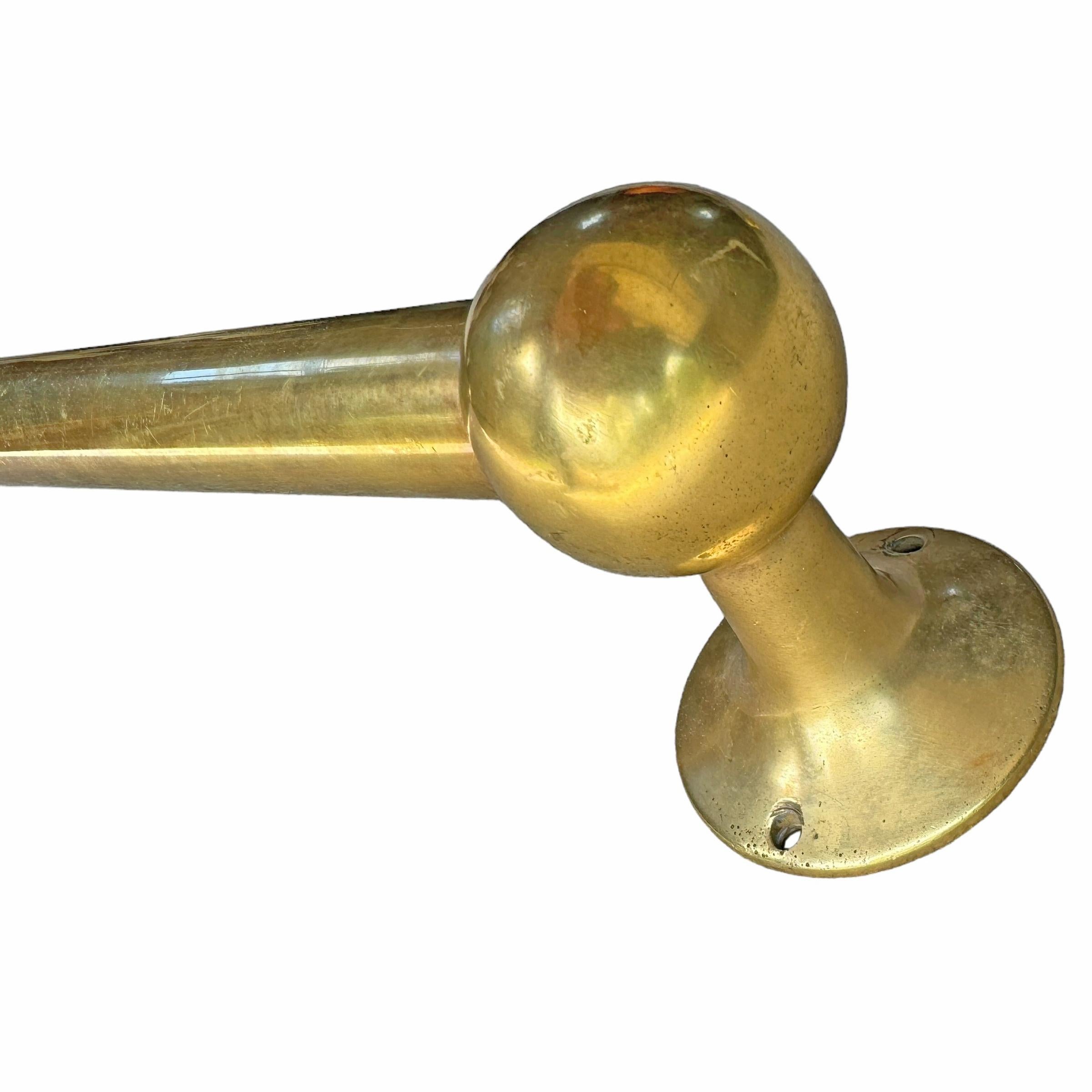 Early 20th Century Brass Towel Bar 4
