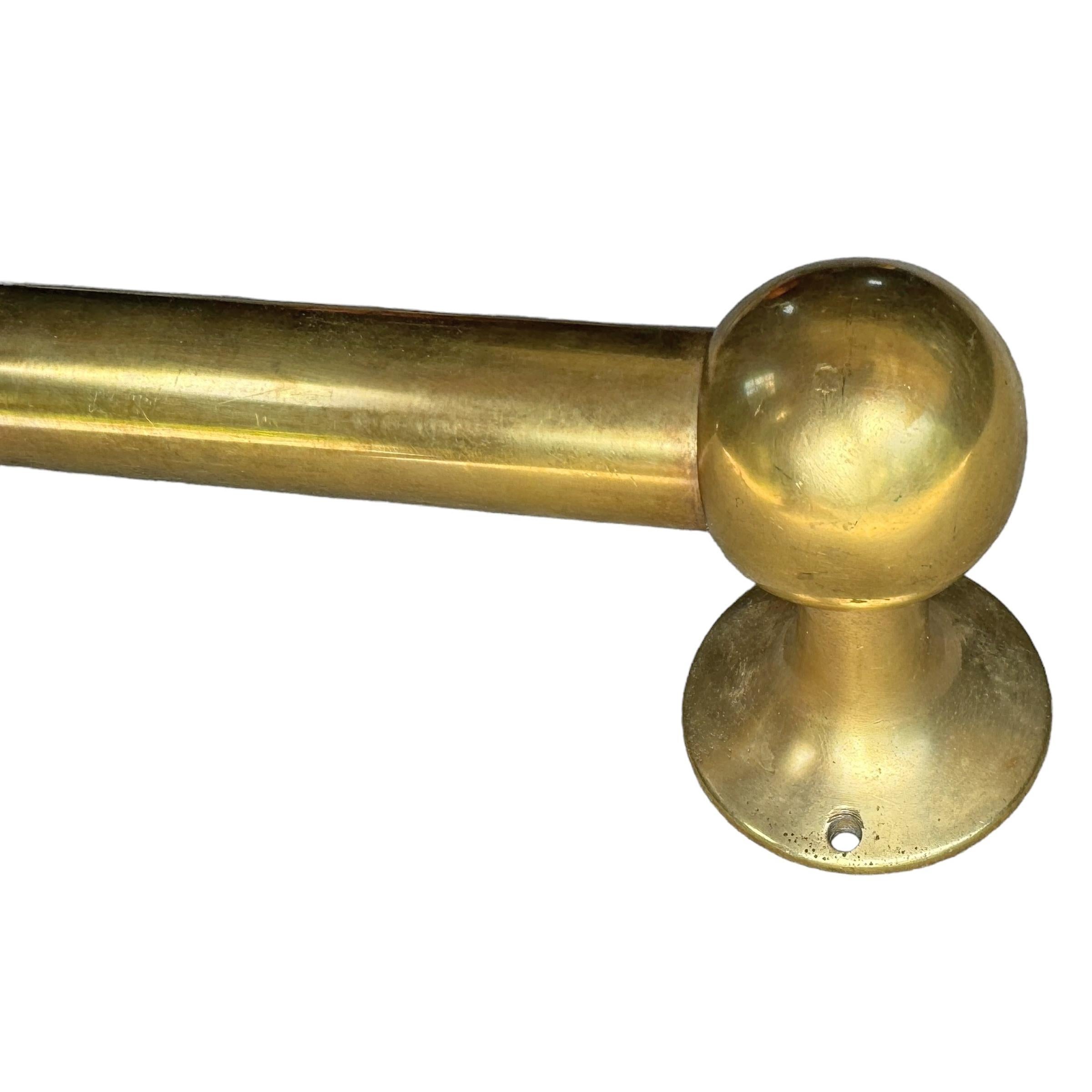 Early 20th Century Brass Towel Bar 5