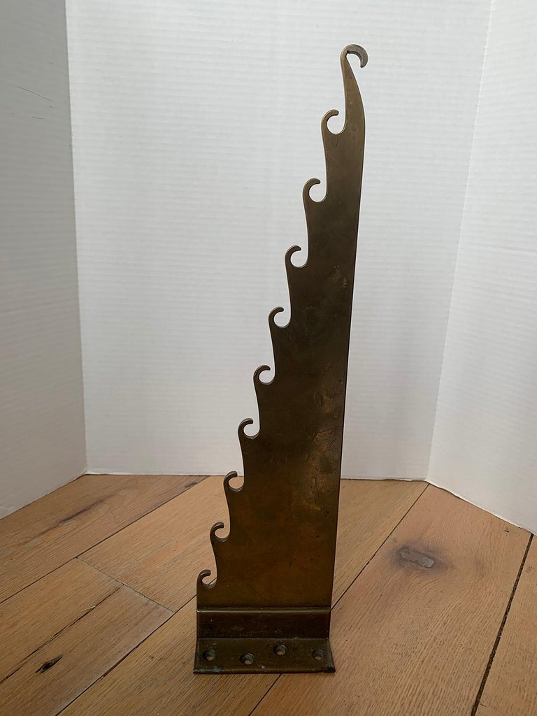 Early 20th Century Brass Wall Hanger For Sale at 1stDibs