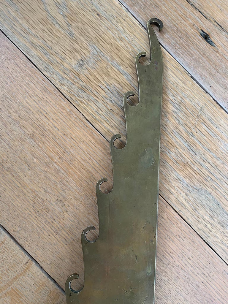 Early 20th Century Brass Wall Hanger For Sale at 1stDibs