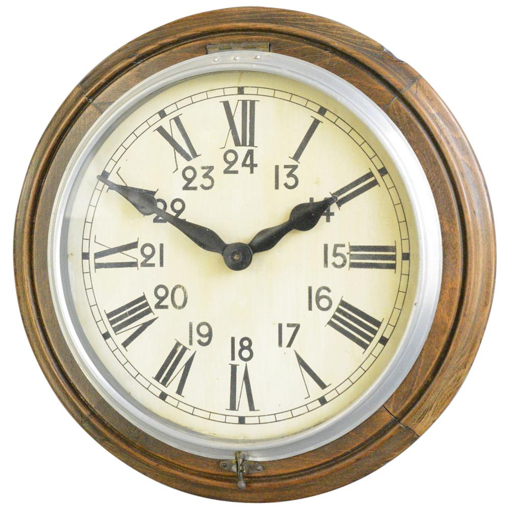 Early 20th Century Brillie School Clock, Circa 1910
