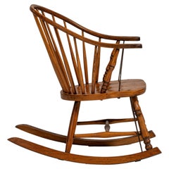 Early 20th Century British Amber Windsor Rocking Armchair