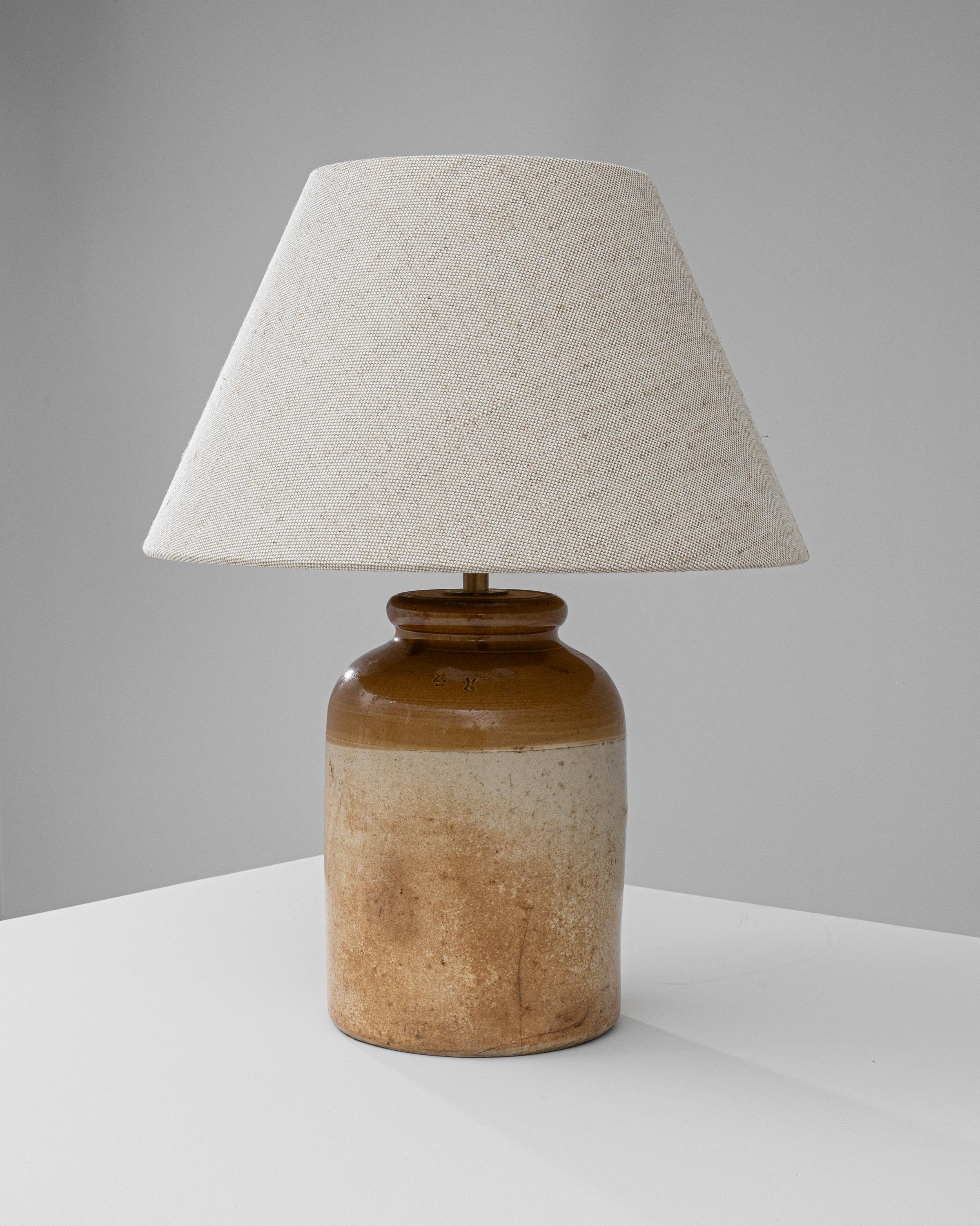 Lampe de table en céramique britannique du début du XXe siècle 5