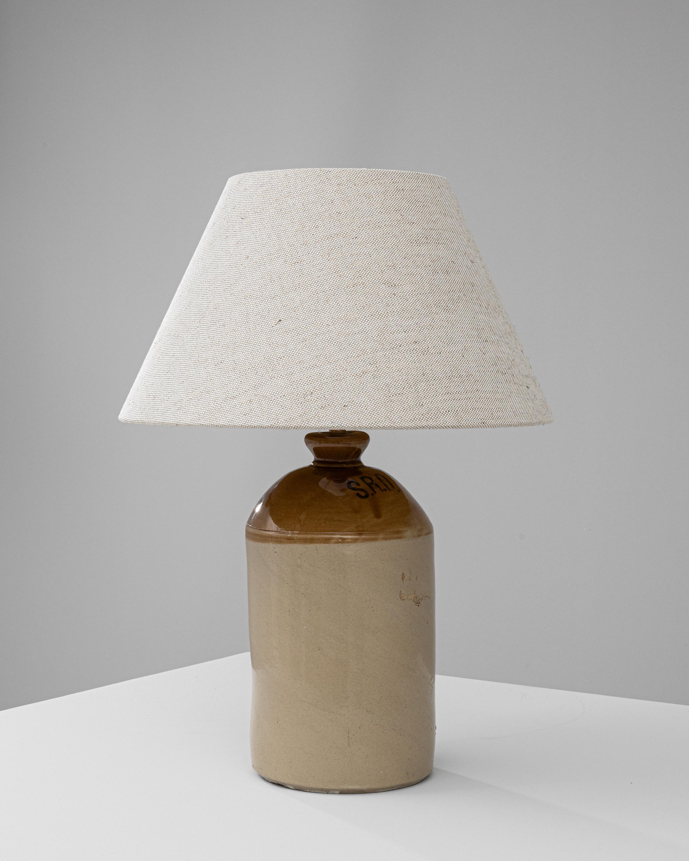 Early 20th Century British Ceramic Table Lamp For Sale 8