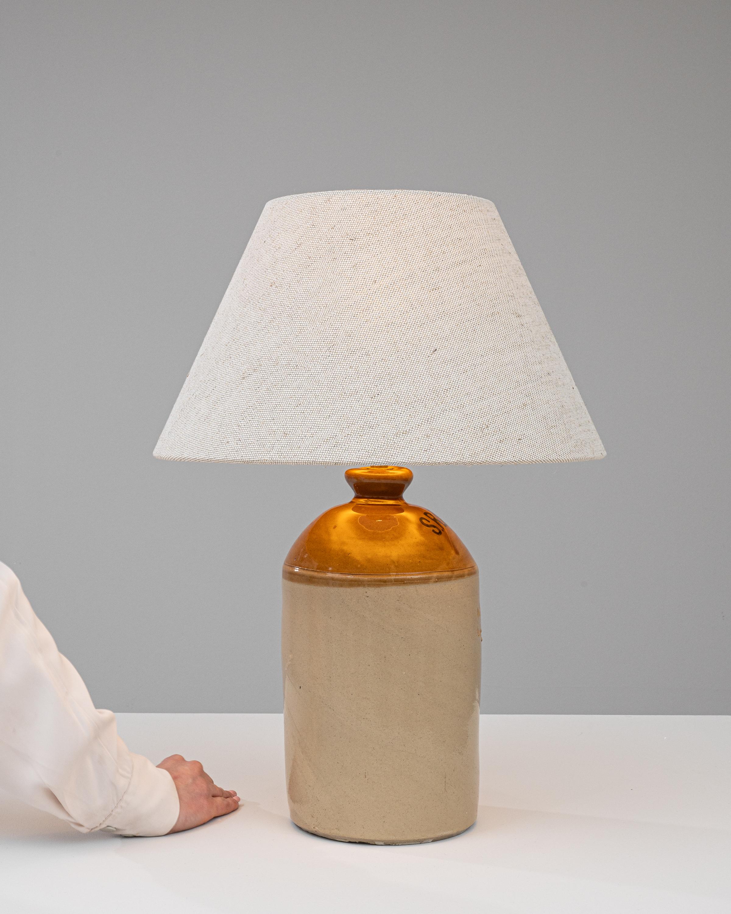 Early 20th Century British Ceramic Table Lamp For Sale 1
