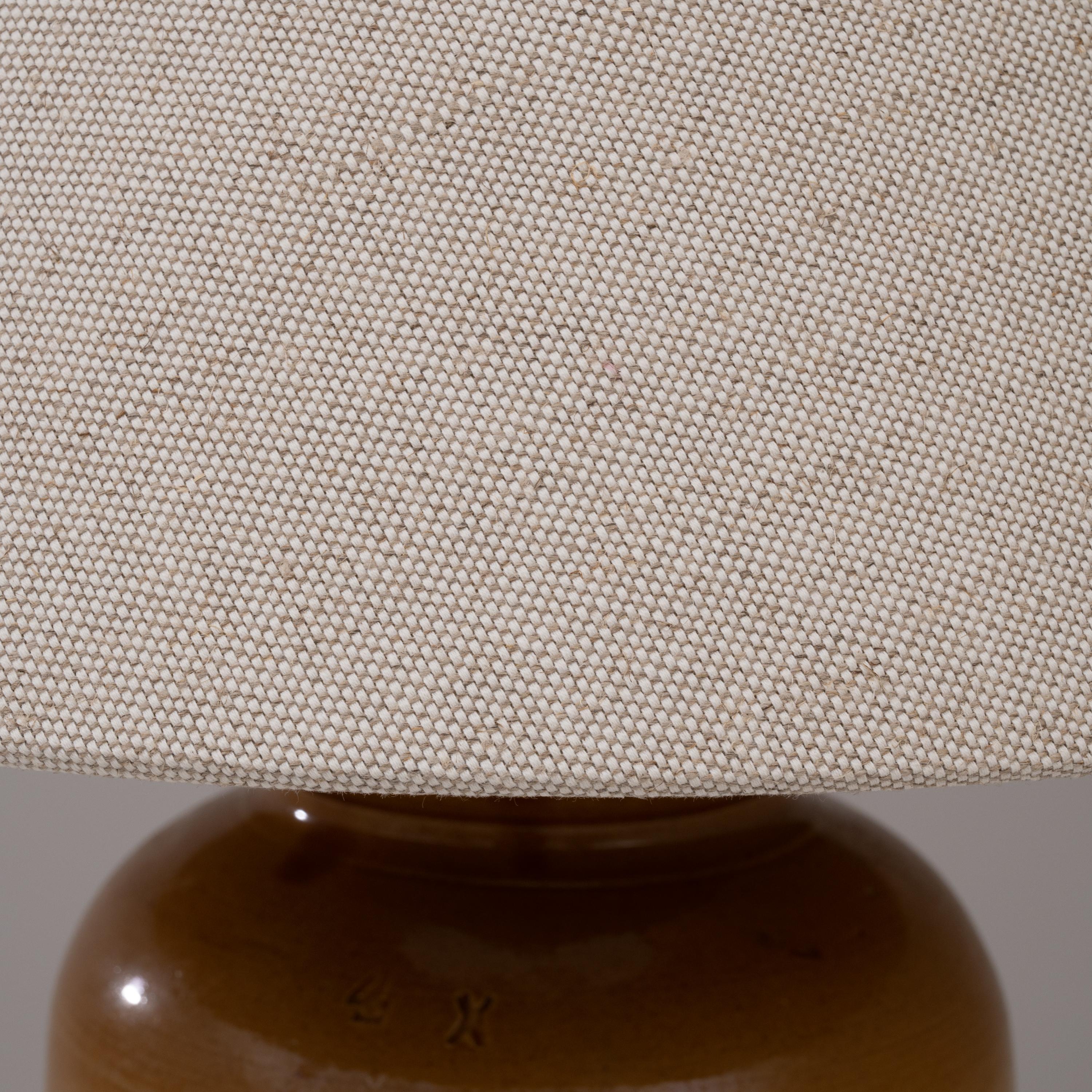 Lampe de table en céramique britannique du début du XXe siècle 2