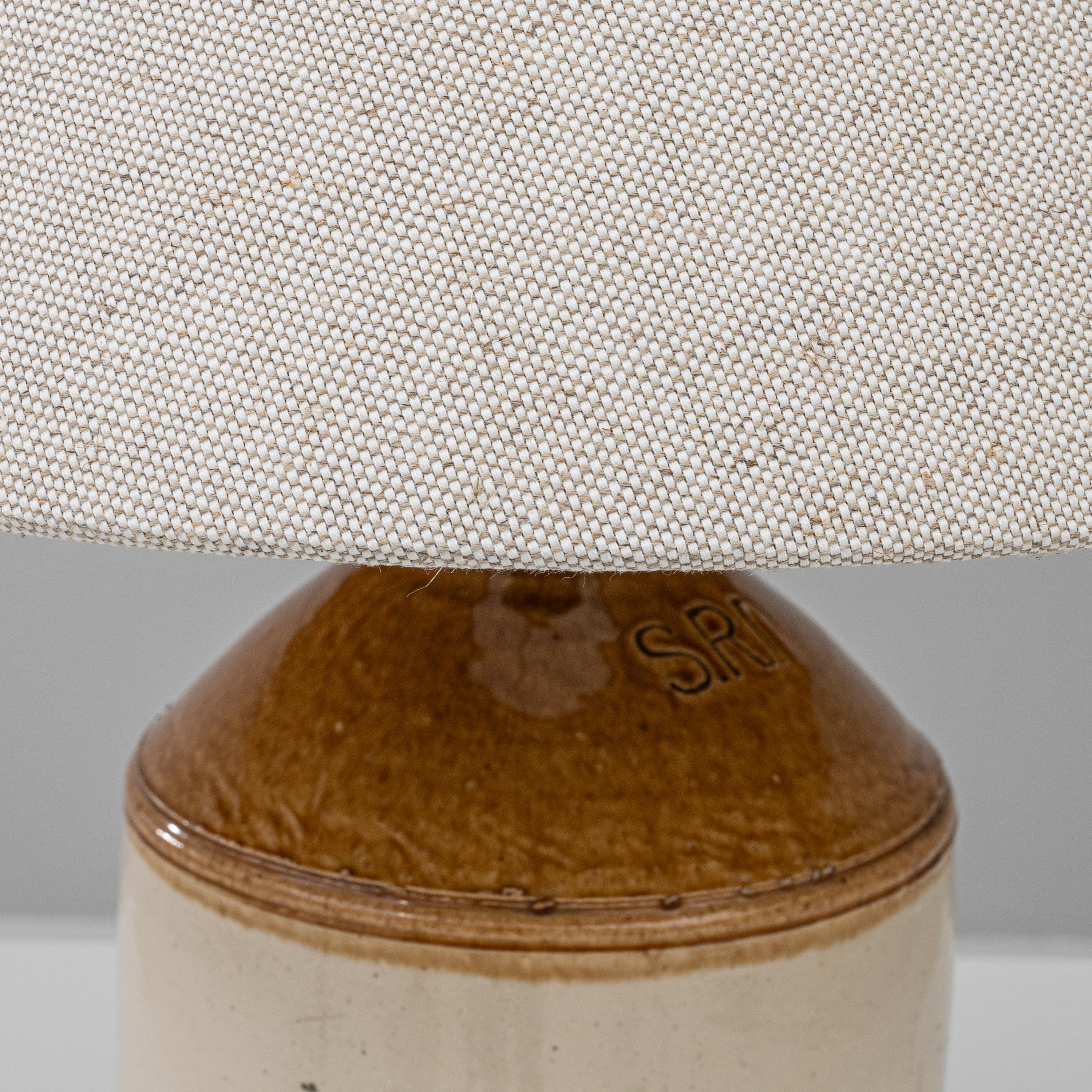 Britische Keramik-Tischlampe des frühen 20. Jahrhunderts 5