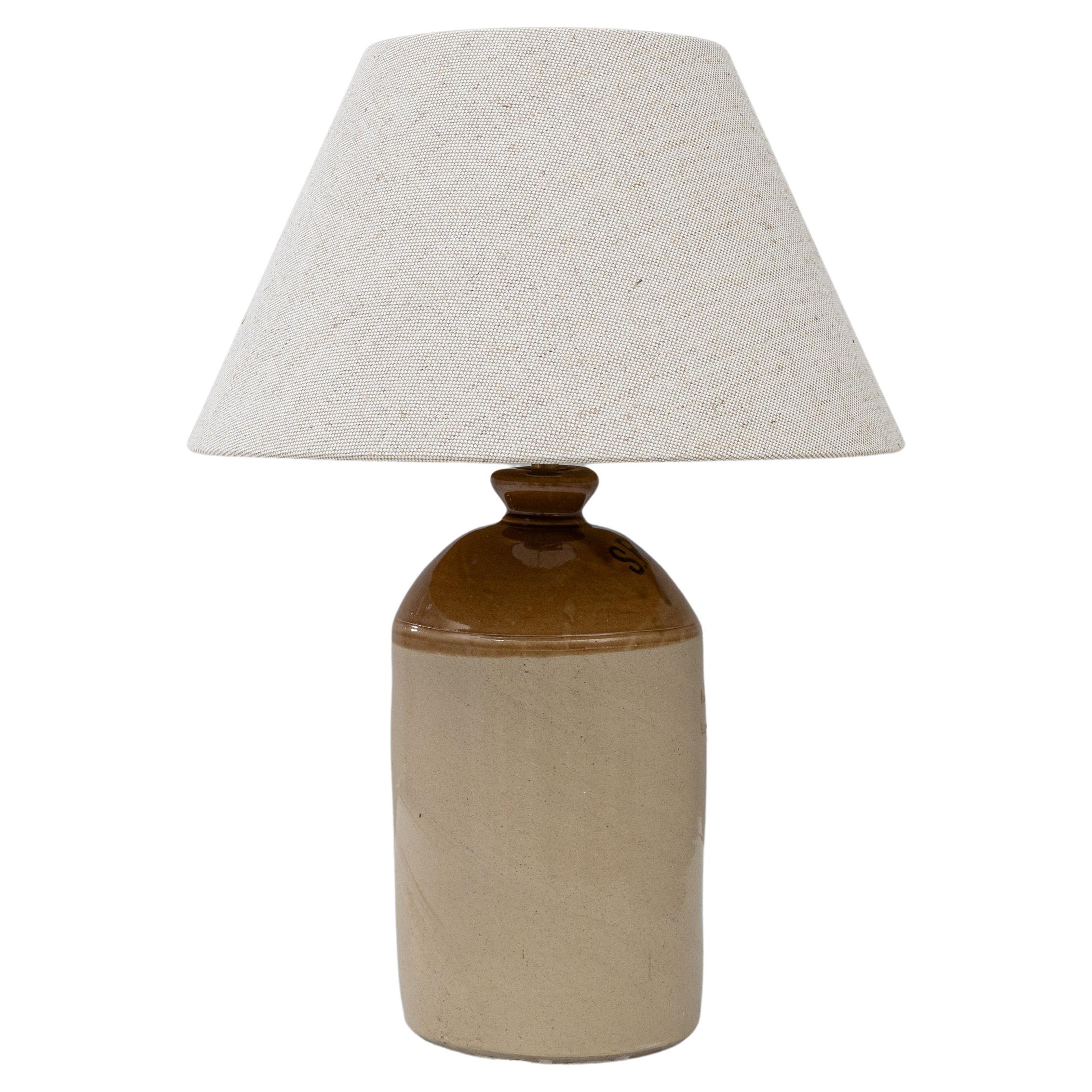 Early 20th Century British Ceramic Table Lamp For Sale