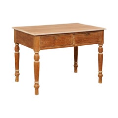Early 20th Century British Colonial Occasional Table with Drawers