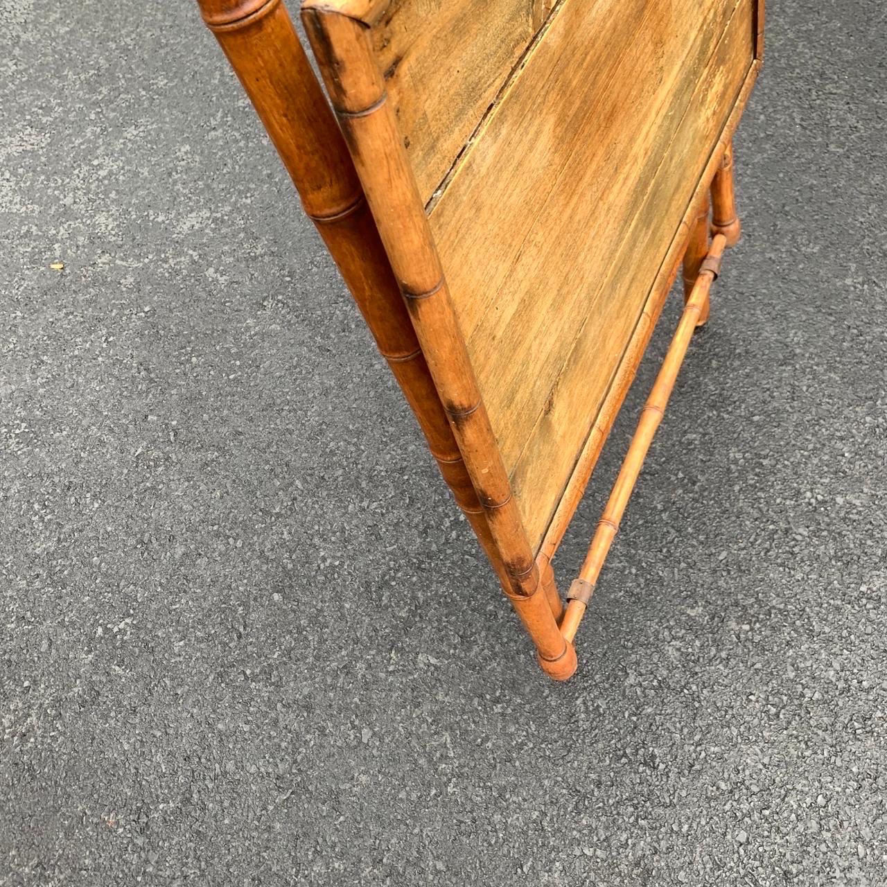 Table de maître pliante en bambou du début du 20e siècle, d'origine britannique en vente 2
