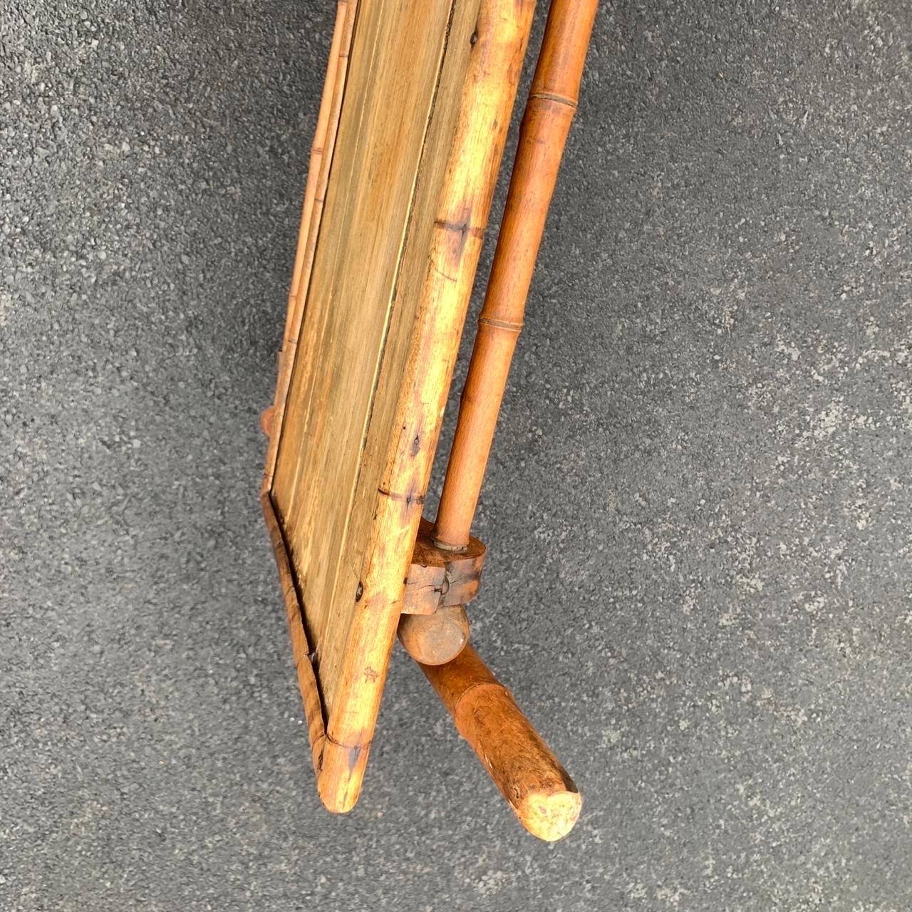 Table de maître pliante en bambou du début du 20e siècle, d'origine britannique en vente 3