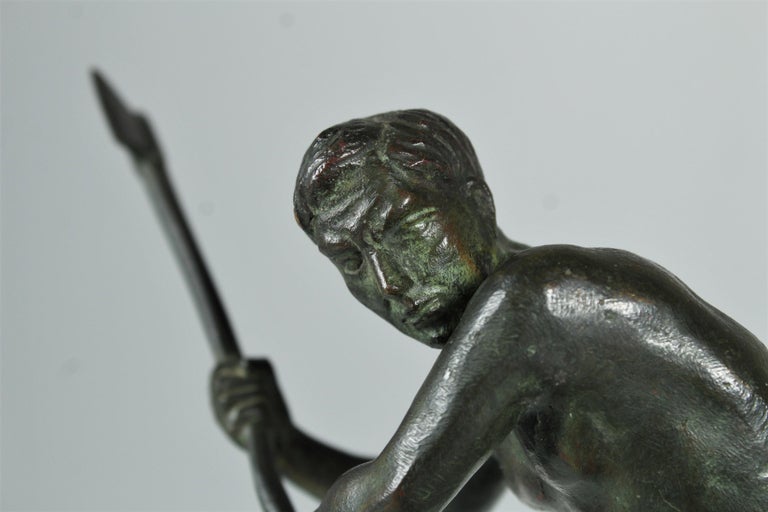 Early 20th Century Bronze, Antique Bronze Sculpture, Woodsman with Axe ...