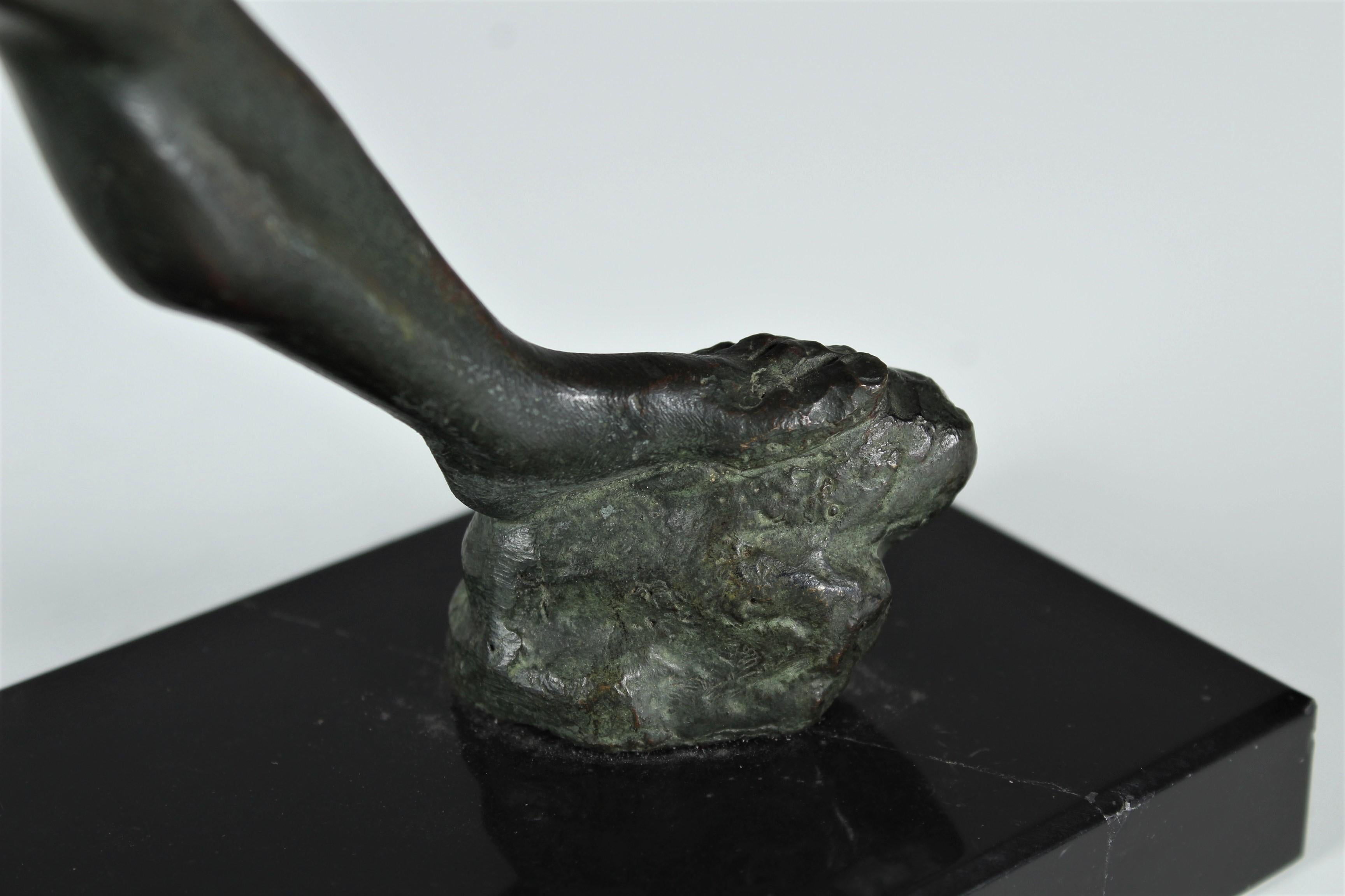 Début du 20e siècle Bronze, Sculpture en bronze antique, bûcheron avec hache, signée en vente 2