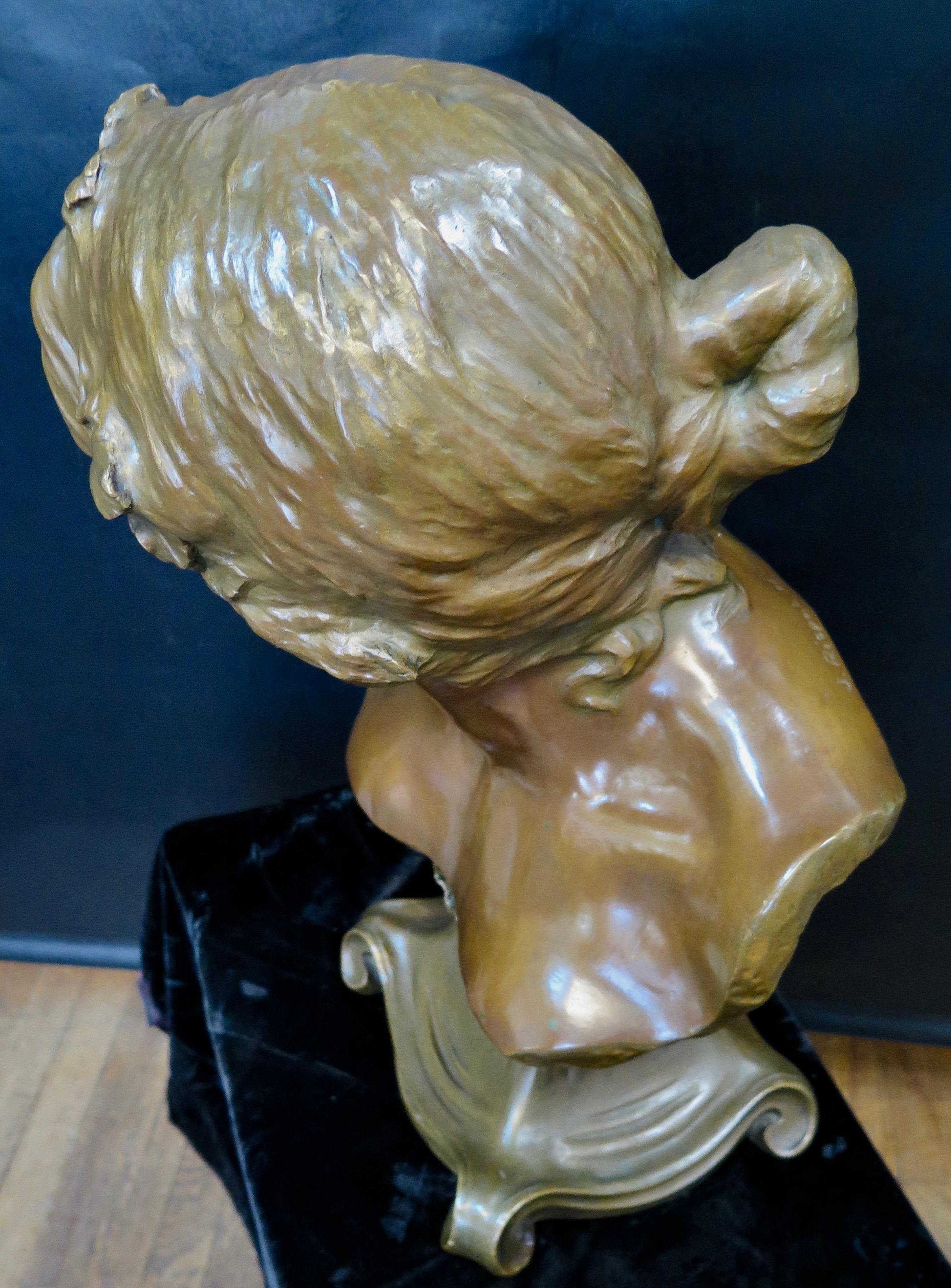 Early 20th Century Bronze by J. Rispal For Sale 2