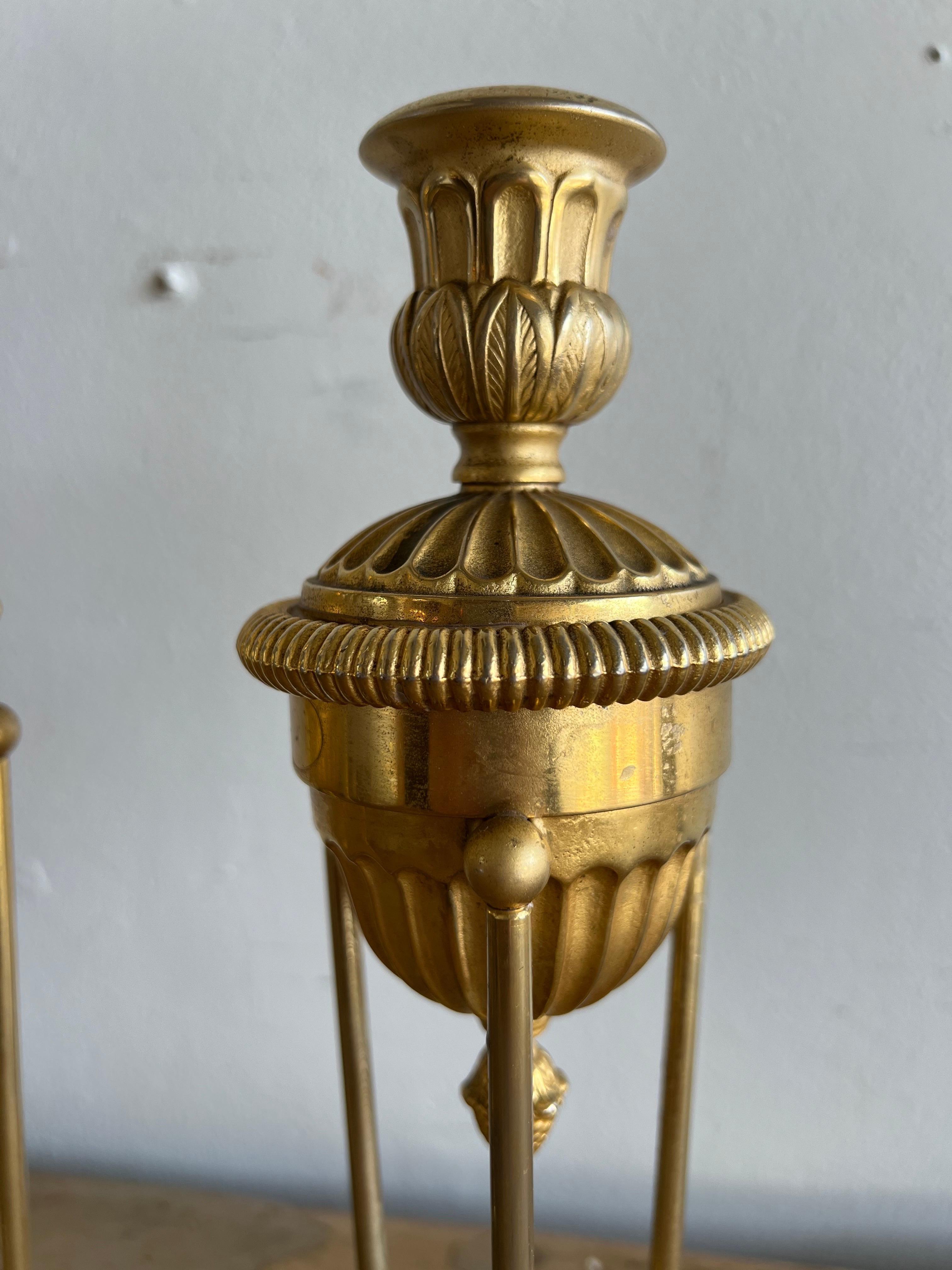 XX secolo Portacandele in bronzo dei primi del Novecento in vendita