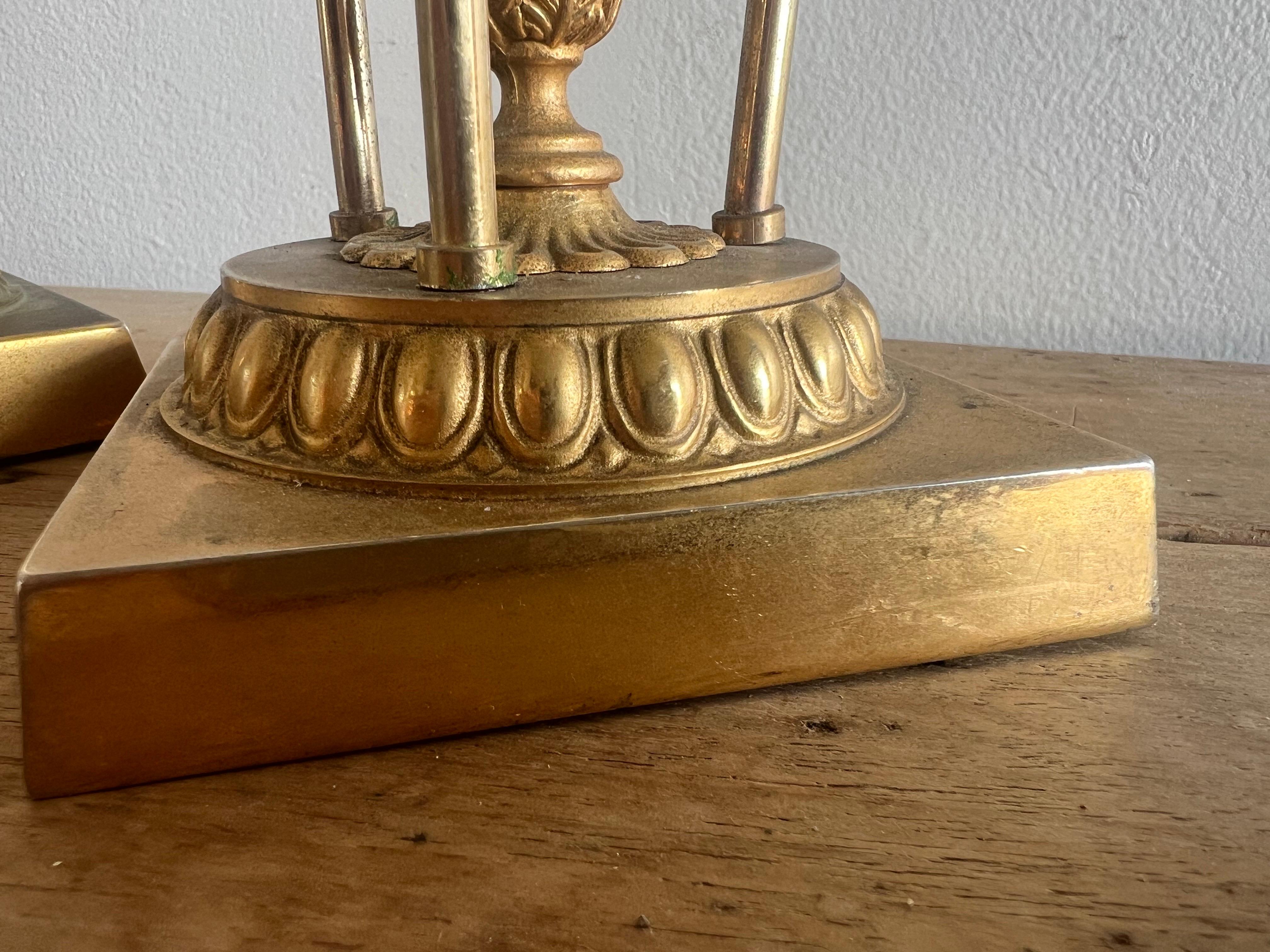 Portacandele in bronzo dei primi del Novecento in vendita 1