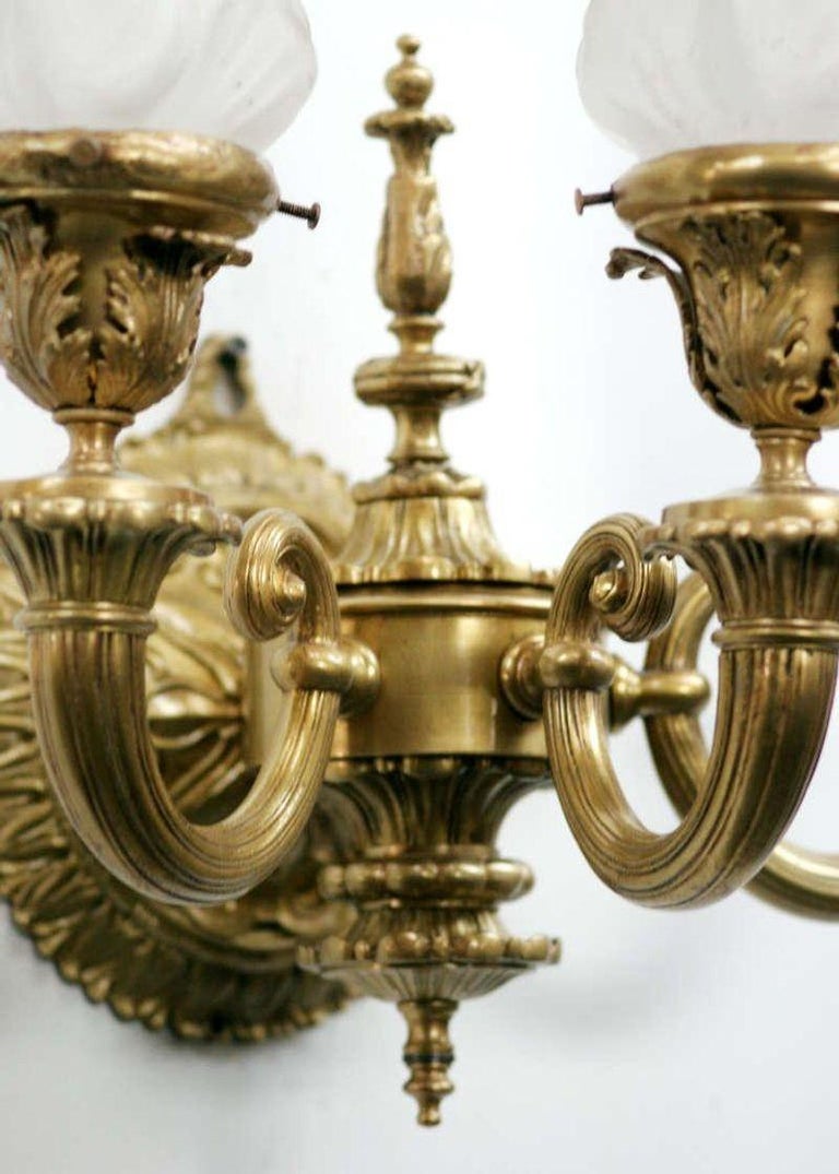 Early 20th Century Bronze Classical Revival Wall Sconce For Sale at 1stDibs