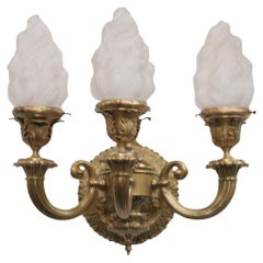 Early 20th Century Bronze Classical Revival Wall Sconce