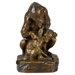 Early 20th Century Bronze Entitled "Deux Amis" by Charles Paillet