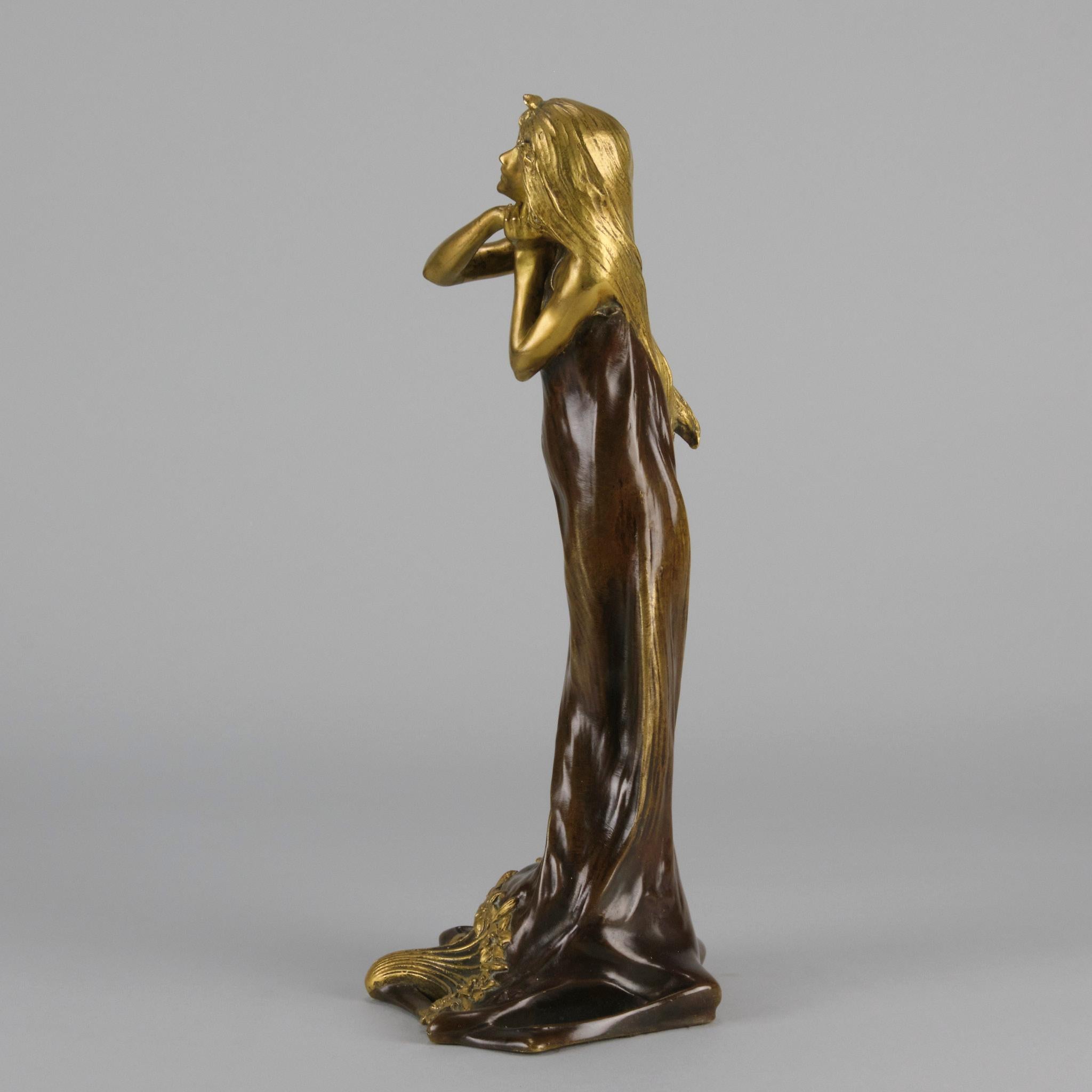Early 20th Century Bronze Entitled “Jeune Femme” by C Peyre 1