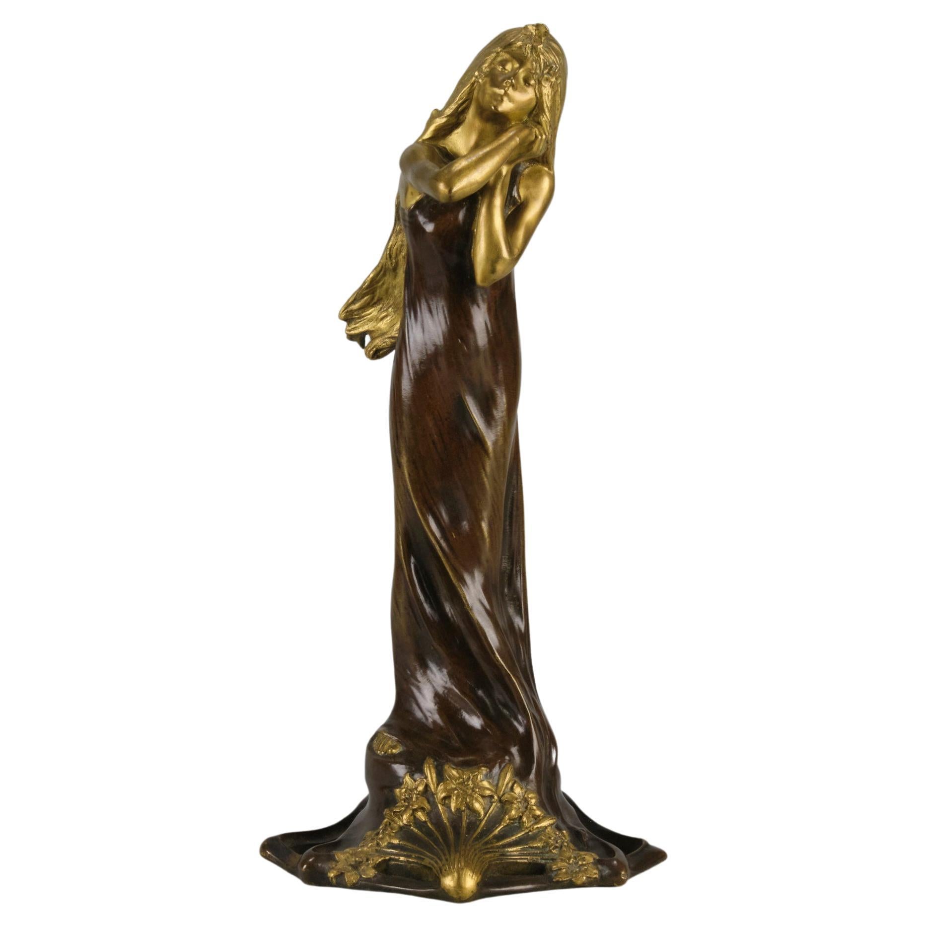 Early 20th Century Bronze Entitled “Jeune Femme” by C Peyre