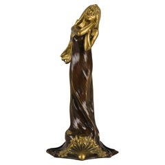 Early 20th Century Bronze Entitled “Jeune Femme” by C Peyre