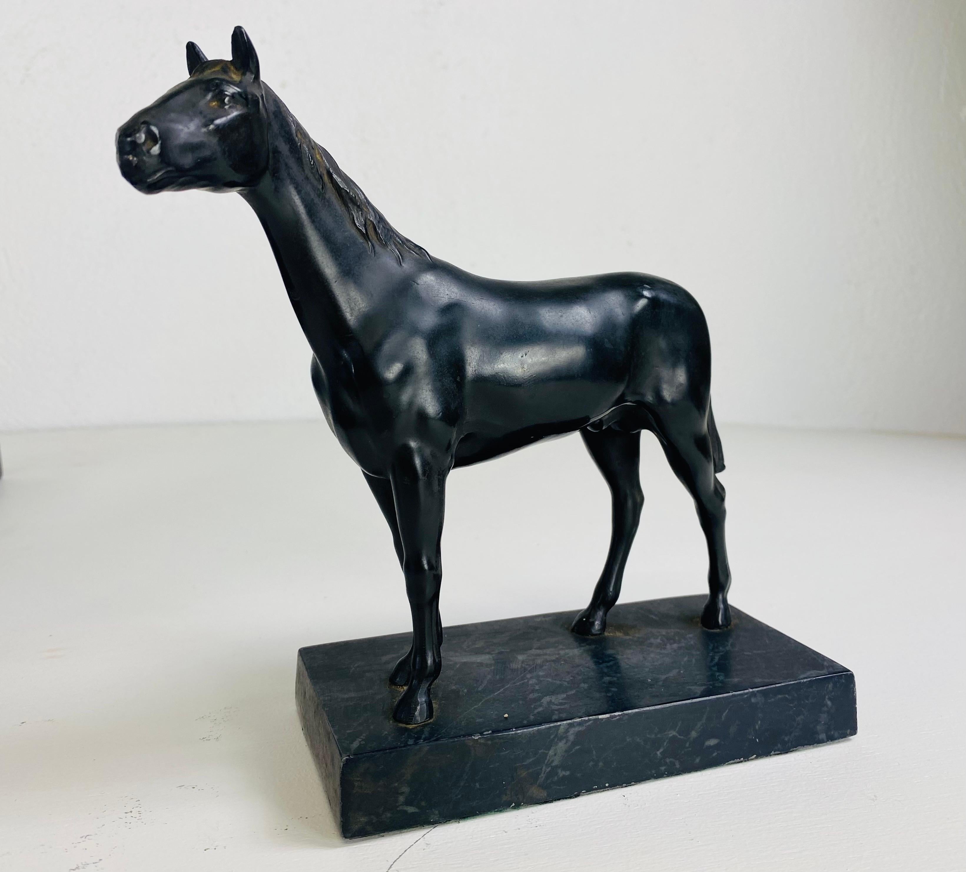 Early 20th century bronze equestrian horse sculpture. For Sale 2