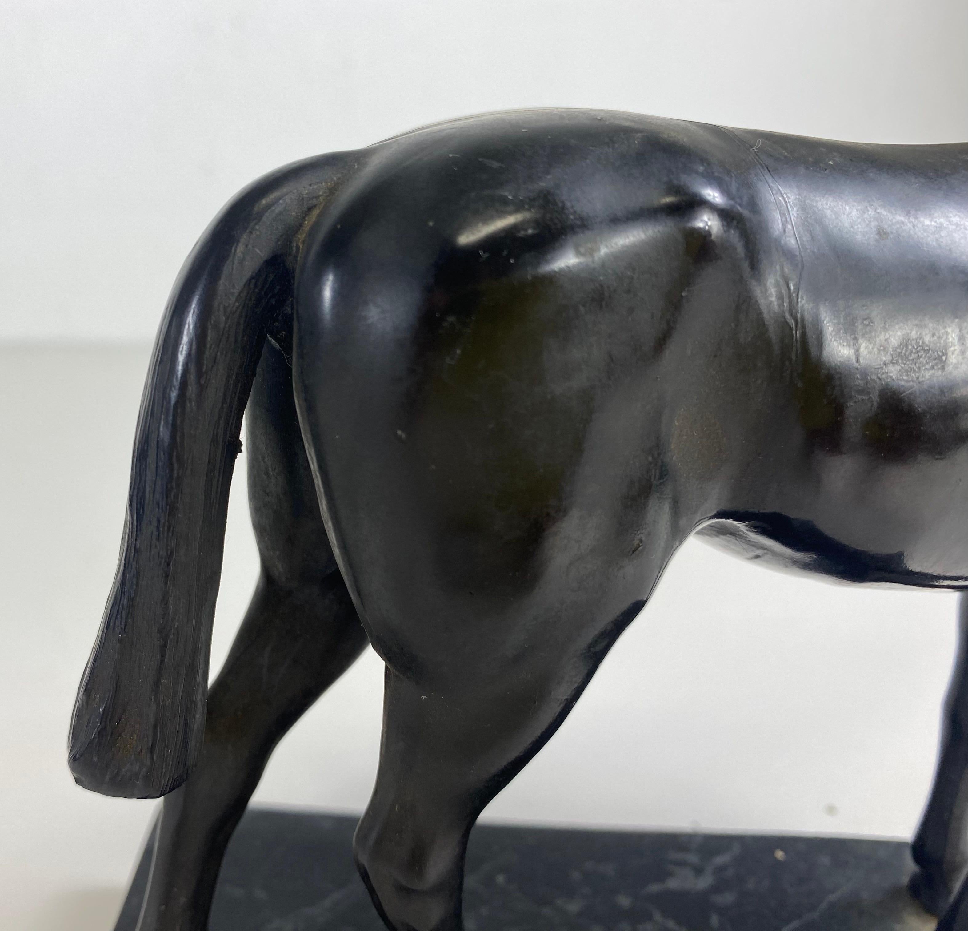 Bronze Early 20th century bronze equestrian horse sculpture. For Sale