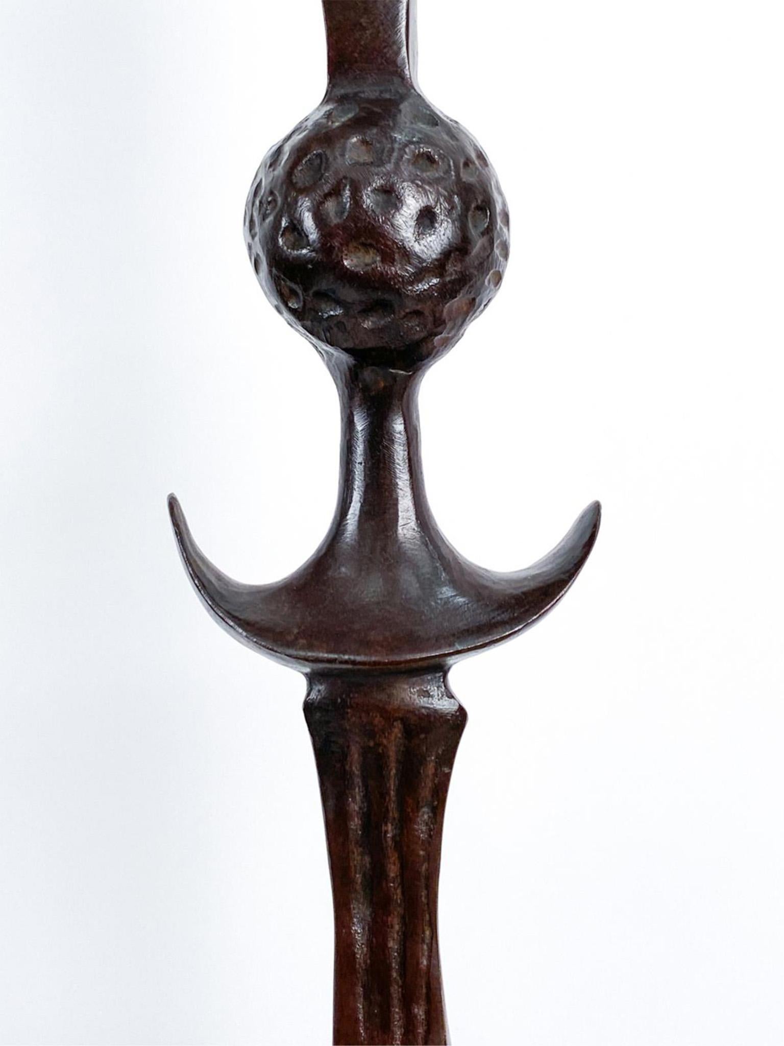 Early 20th Century Bronze Floor Lamp After Giacometti In Good Condition For Sale In New York, NY
