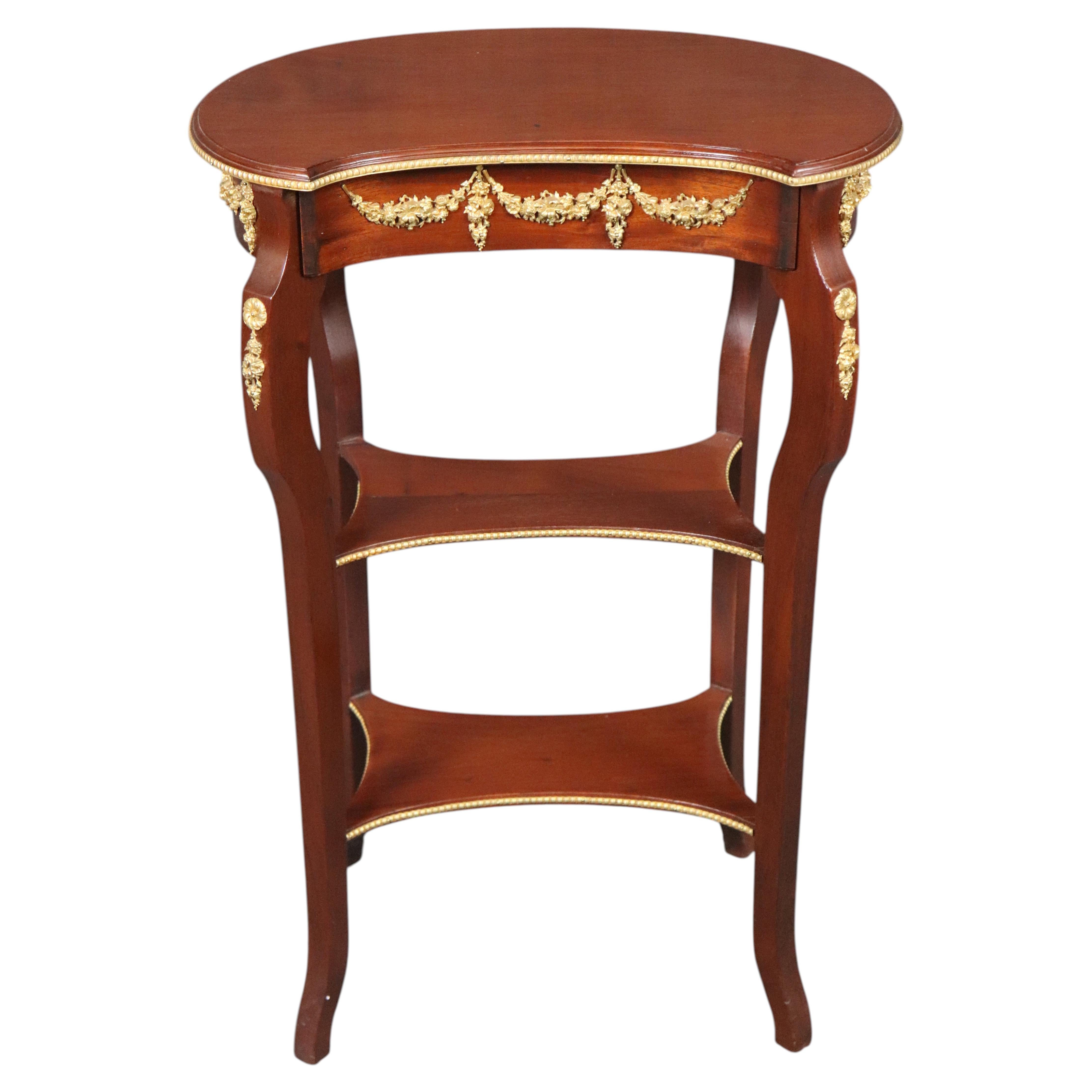 Early 20th Century Bronze Mounted Mahogany French Louis XV French End Table